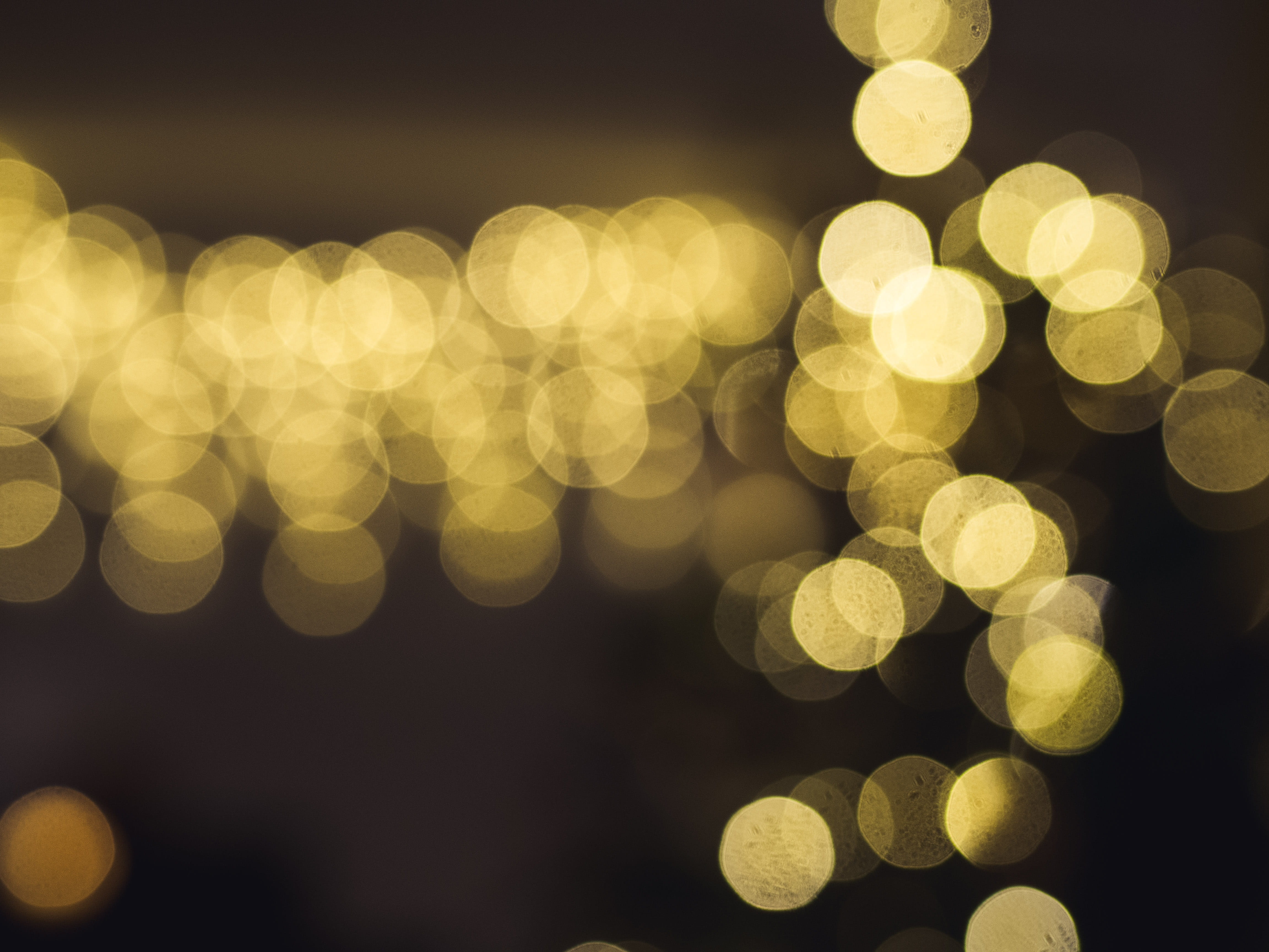decoration, meal, christmas lights, gold, glowing, france, home, blur, light, tree, headlight, shape, 4K, low light, christmas tree, photography, HD Wallpaper