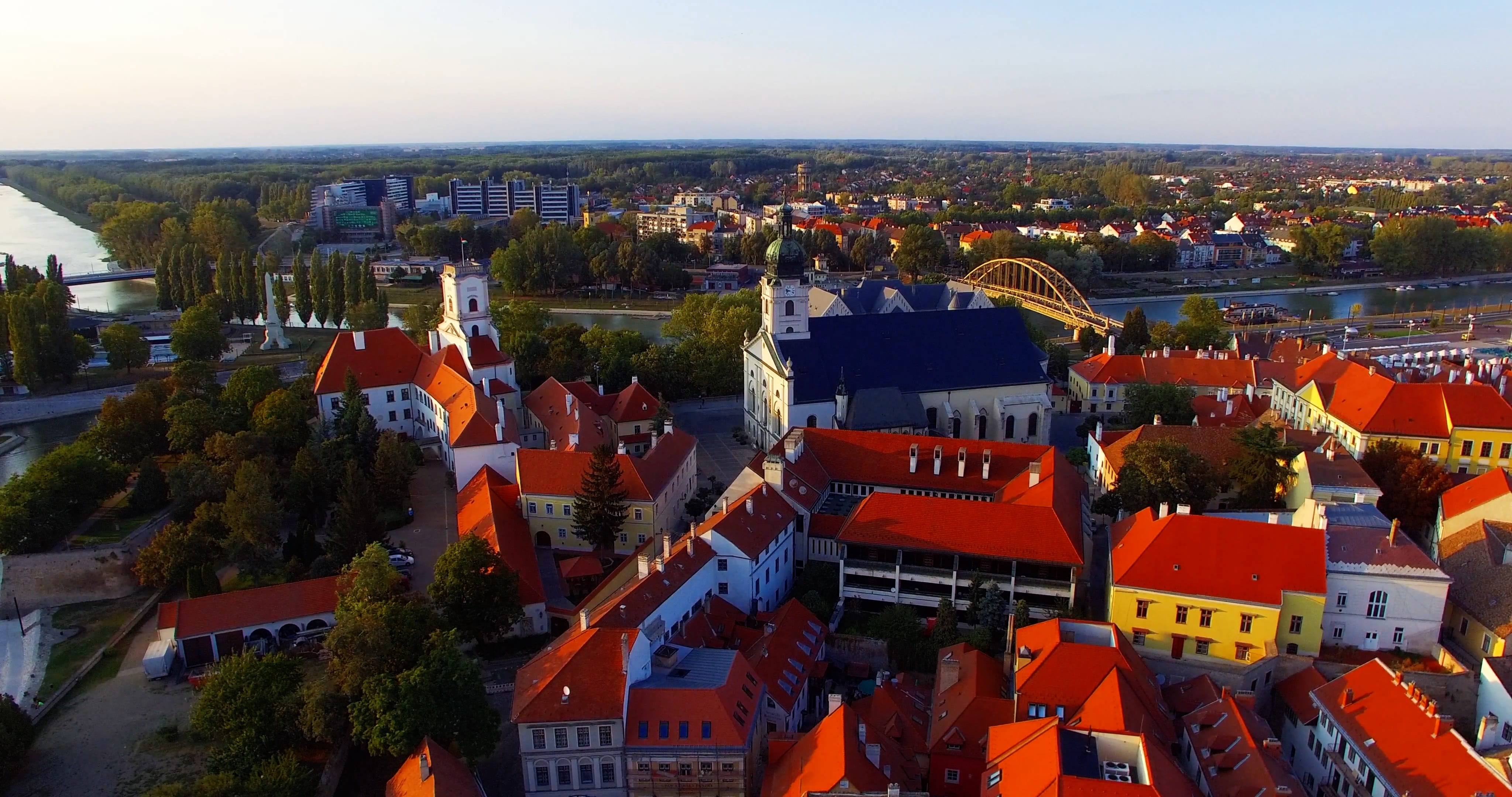 built structure, city, győr, residential district, building exterior, sky, 4K, nature, plant, architecture, high angle view, town, crowded, building, house, HD Wallpaper