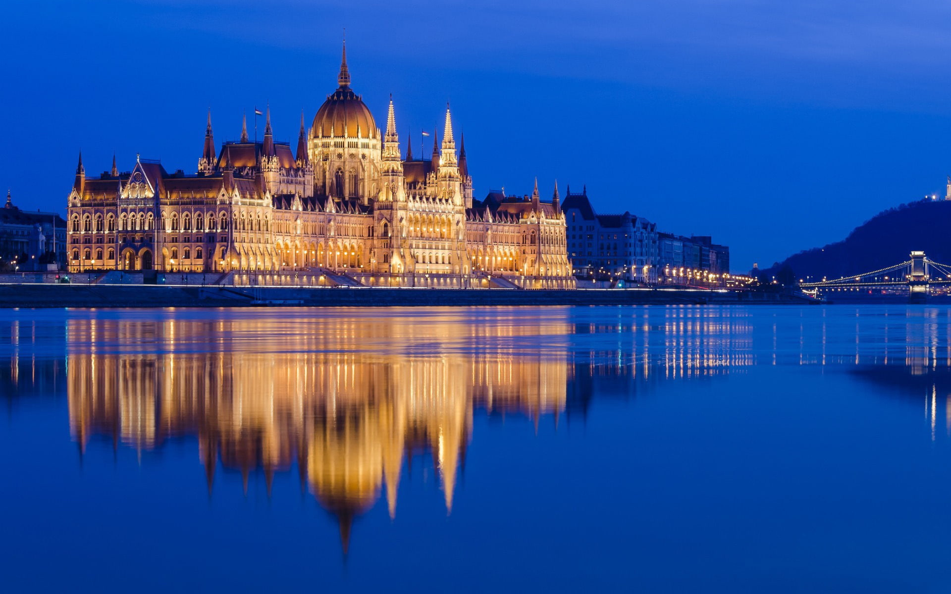river, hungarian, building, palace, parliament, 1080P, architecture, europe, HD Wallpaper