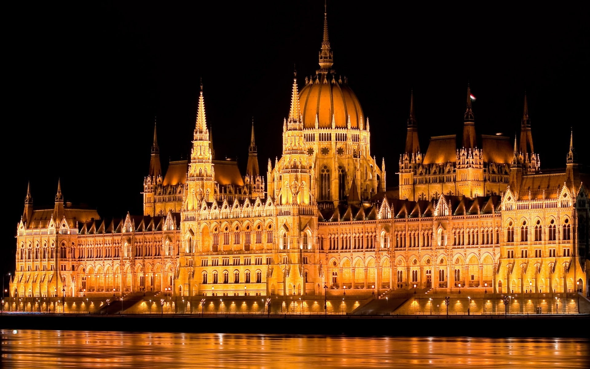 river, building, parliament, brown, 1080P, hungarian, dome, danube, HD Wallpaper