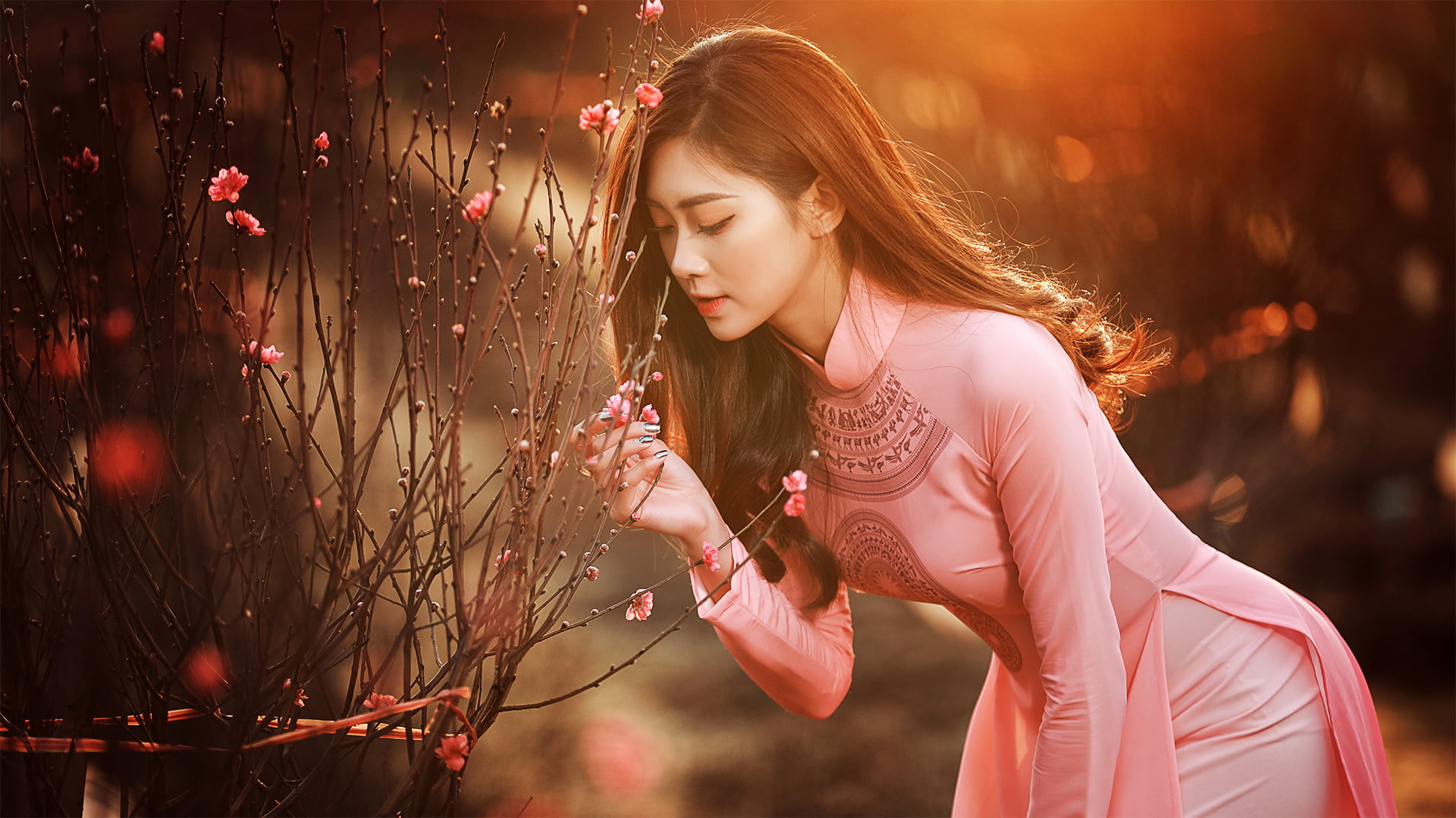 áo dài, 1080P, Vietnam dress, HD Wallpaper