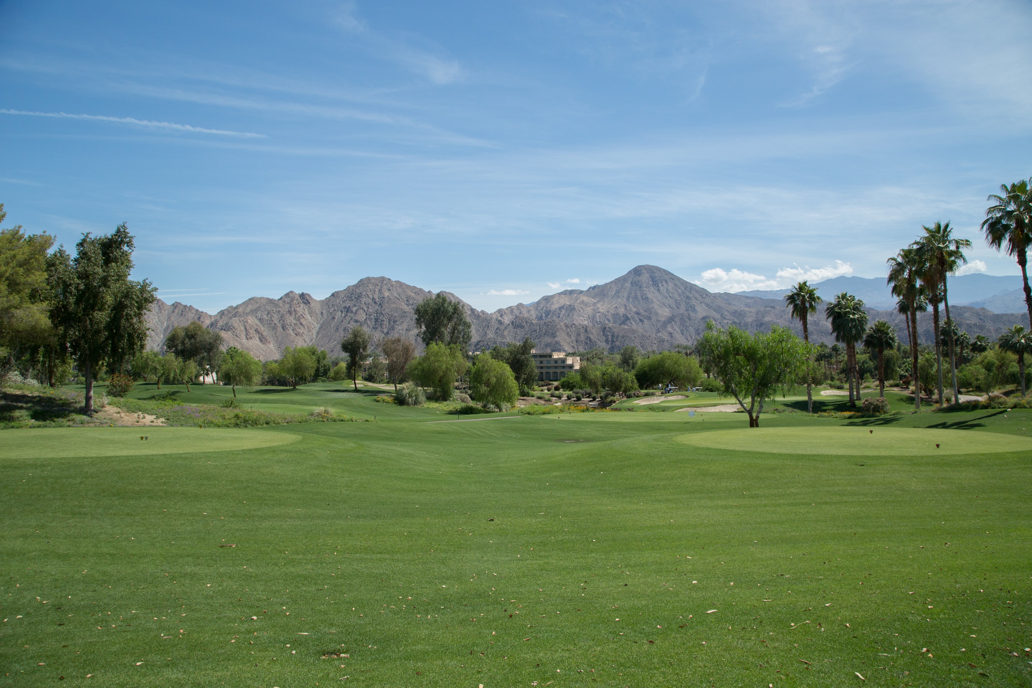 green color, course, golf course, growth, land, california, clouds, scenics - nature, no people, cirrus, long, tranquil scene, activity, day, tree, photography, HD Wallpaper