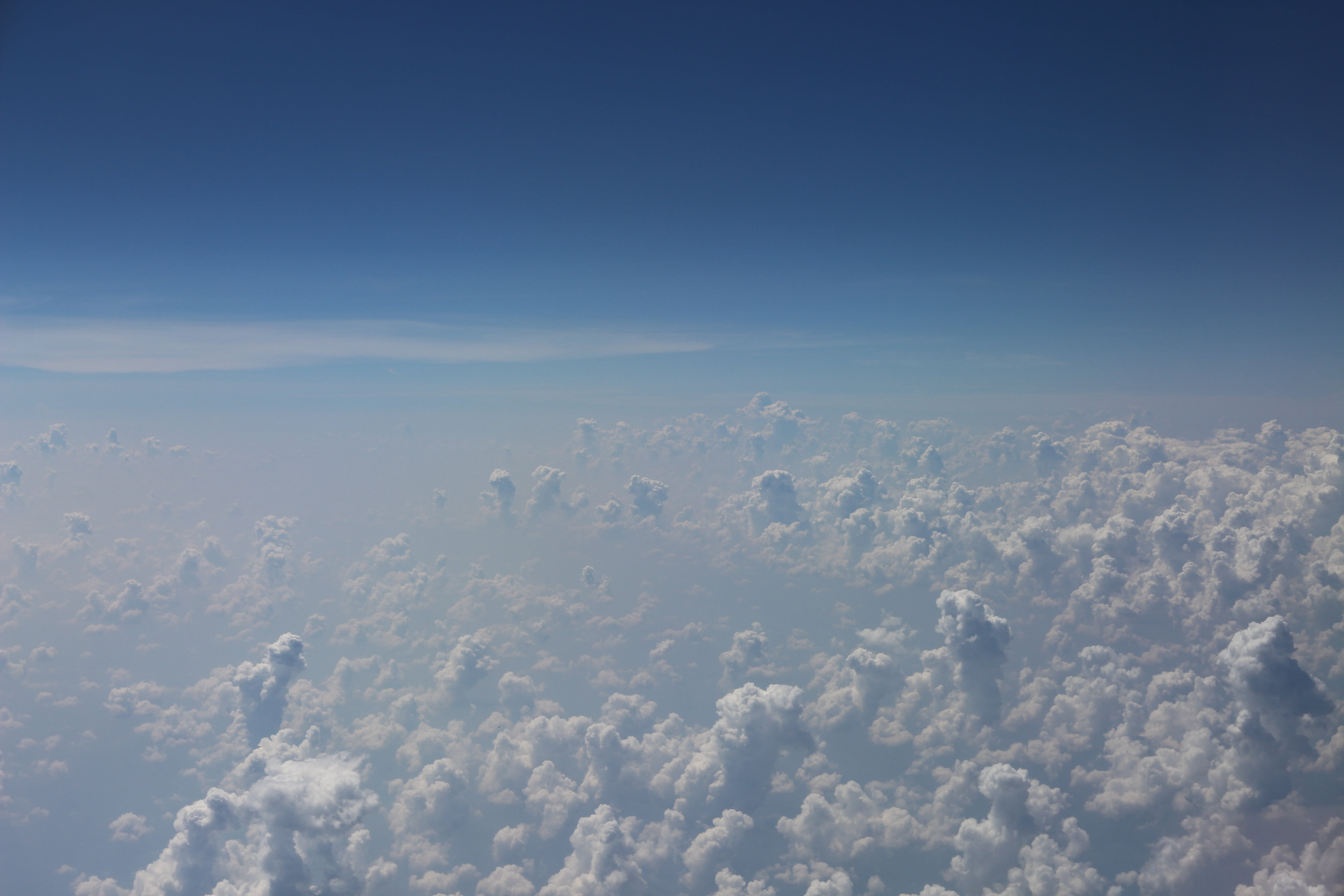 outdoors, idyllic, nature, clear, day, above, sky, meteorology, space, outdoor, fluffy, journey, backgrounds, airplane, perspective, white color, air, environment, HD Wallpaper