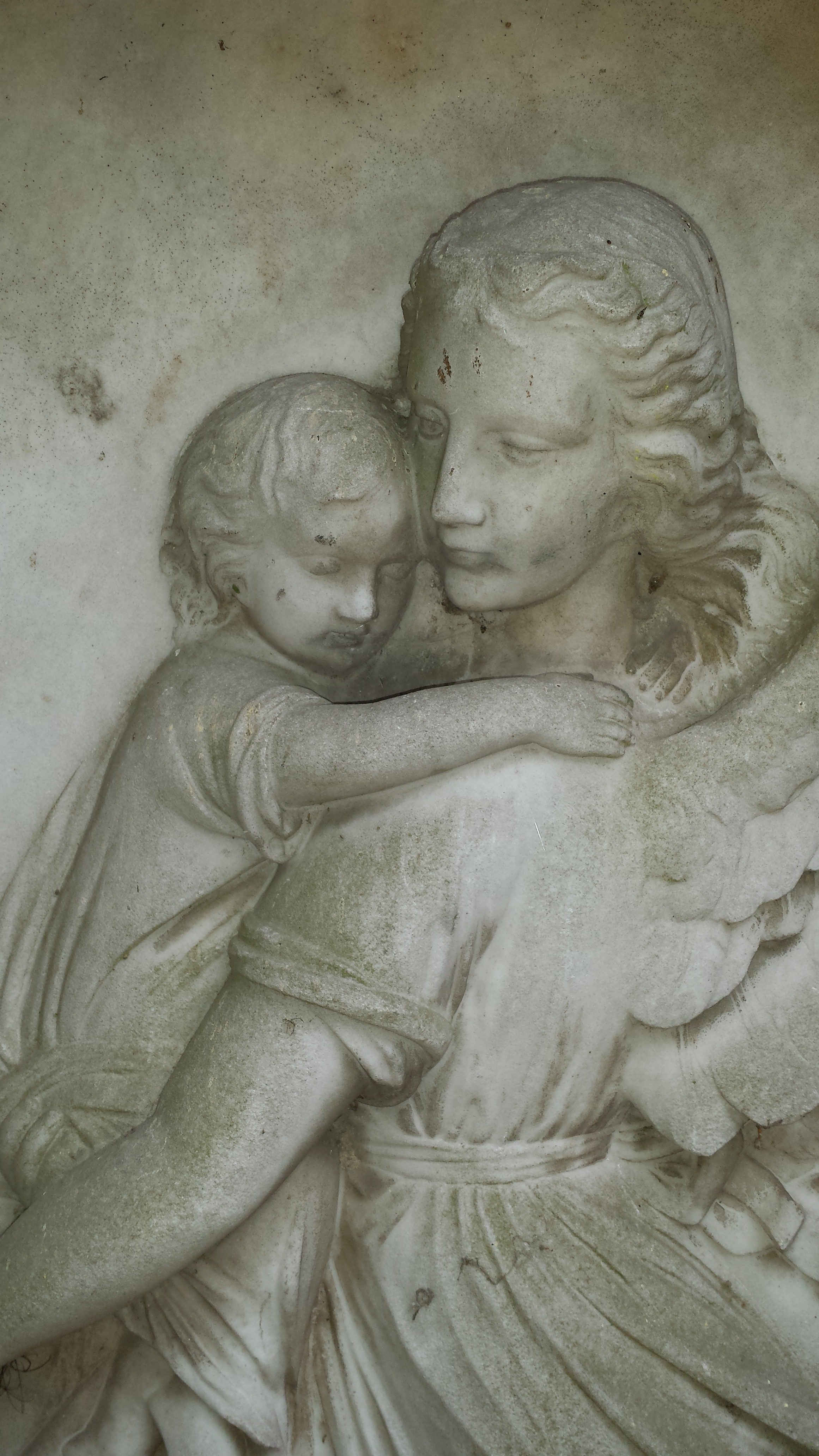 female likeness, togetherness, christen, holy mother, eyes closed, mother, male likeness, young, statue, creativity, mother of god, representation, christianity, Phone HD Wallpaper