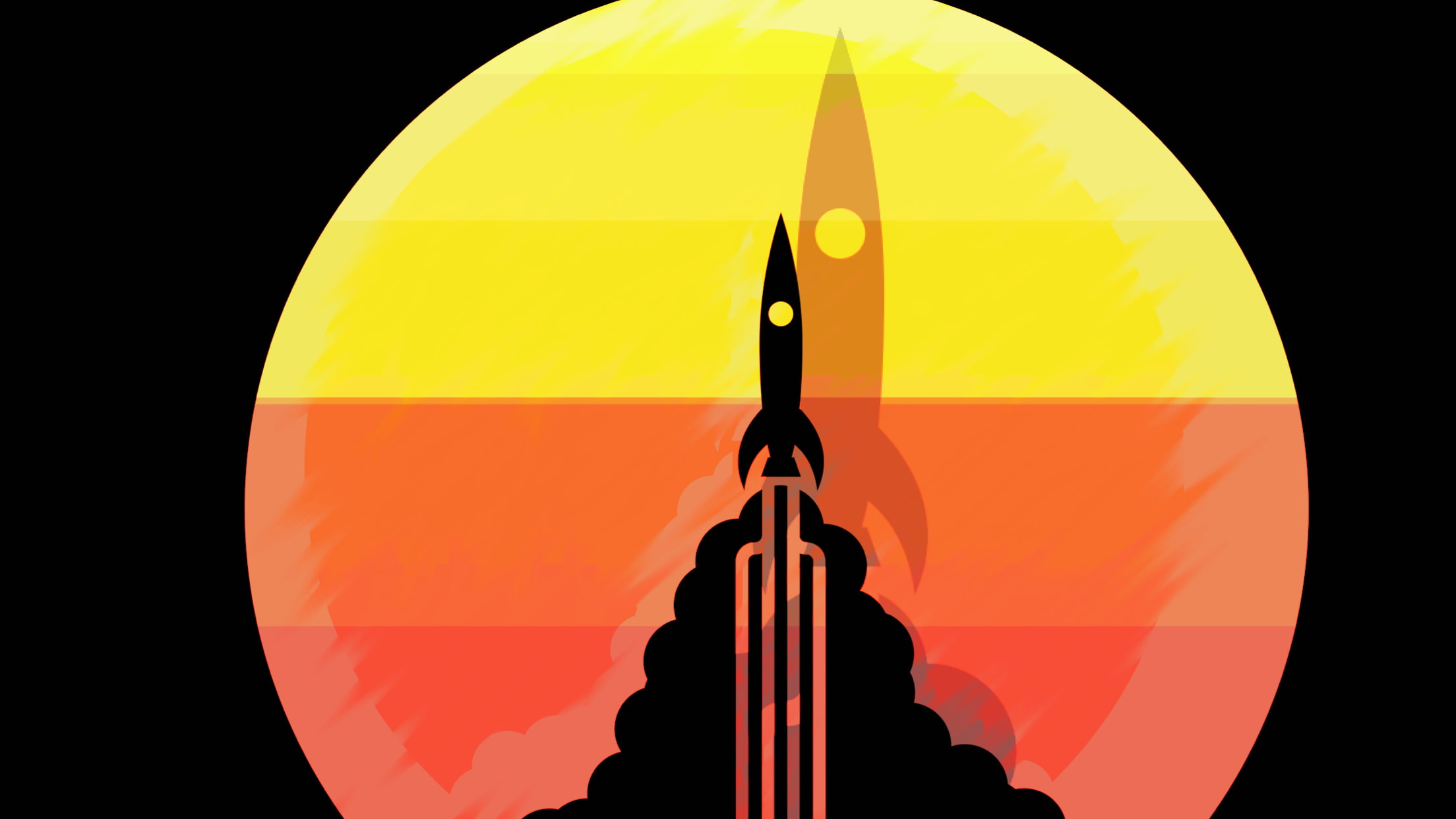 sun rays, rocket, 1080P, spaceship, launching, HD Wallpaper