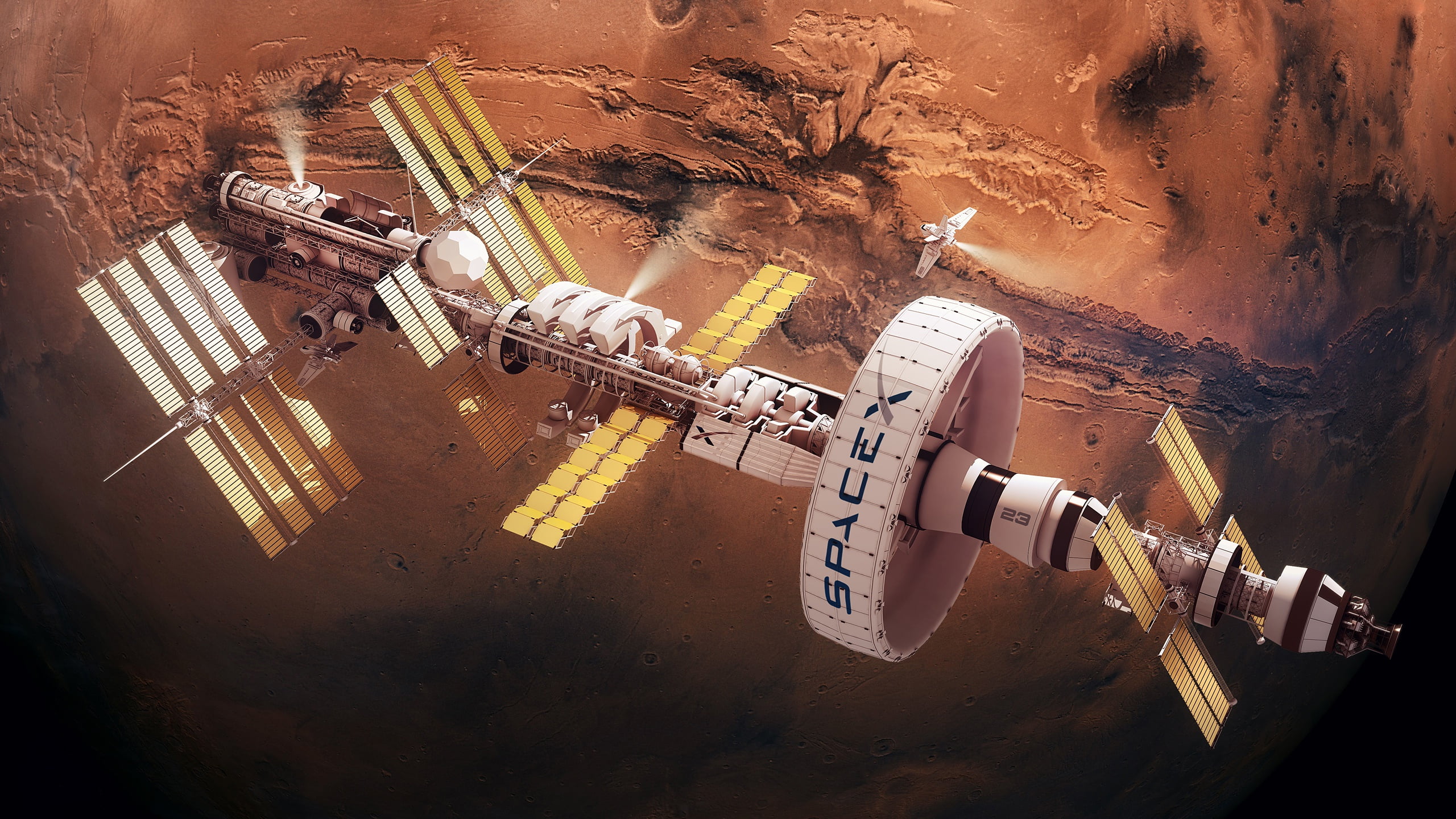 Sci Fi, Space Station, 2K, NASA, SpaceX, Planet, HD Wallpaper
