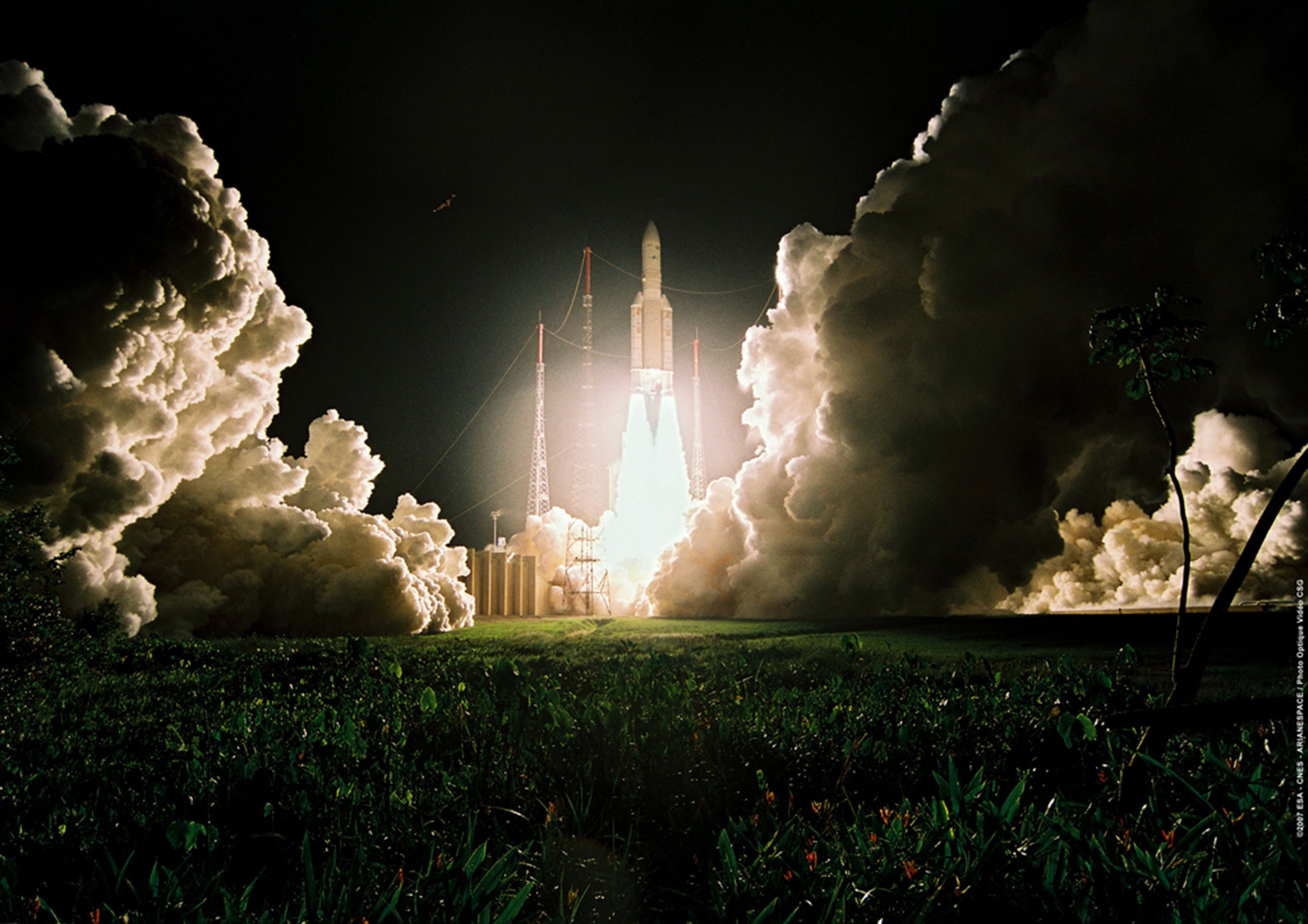 eca, lift off, 2K, ariane, 2829x2000, HD Wallpaper