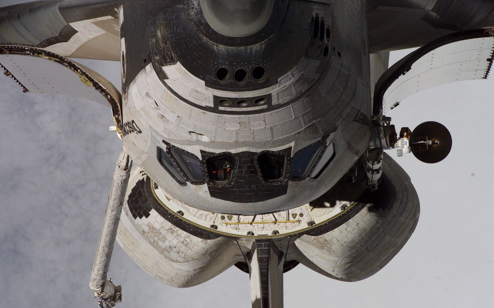 metal, airplane, turbine, building exterior, shape, cockpit, space exploration, black, details, propeller, flight, space Travel Vehicle, ship, technology, HD Wallpaper