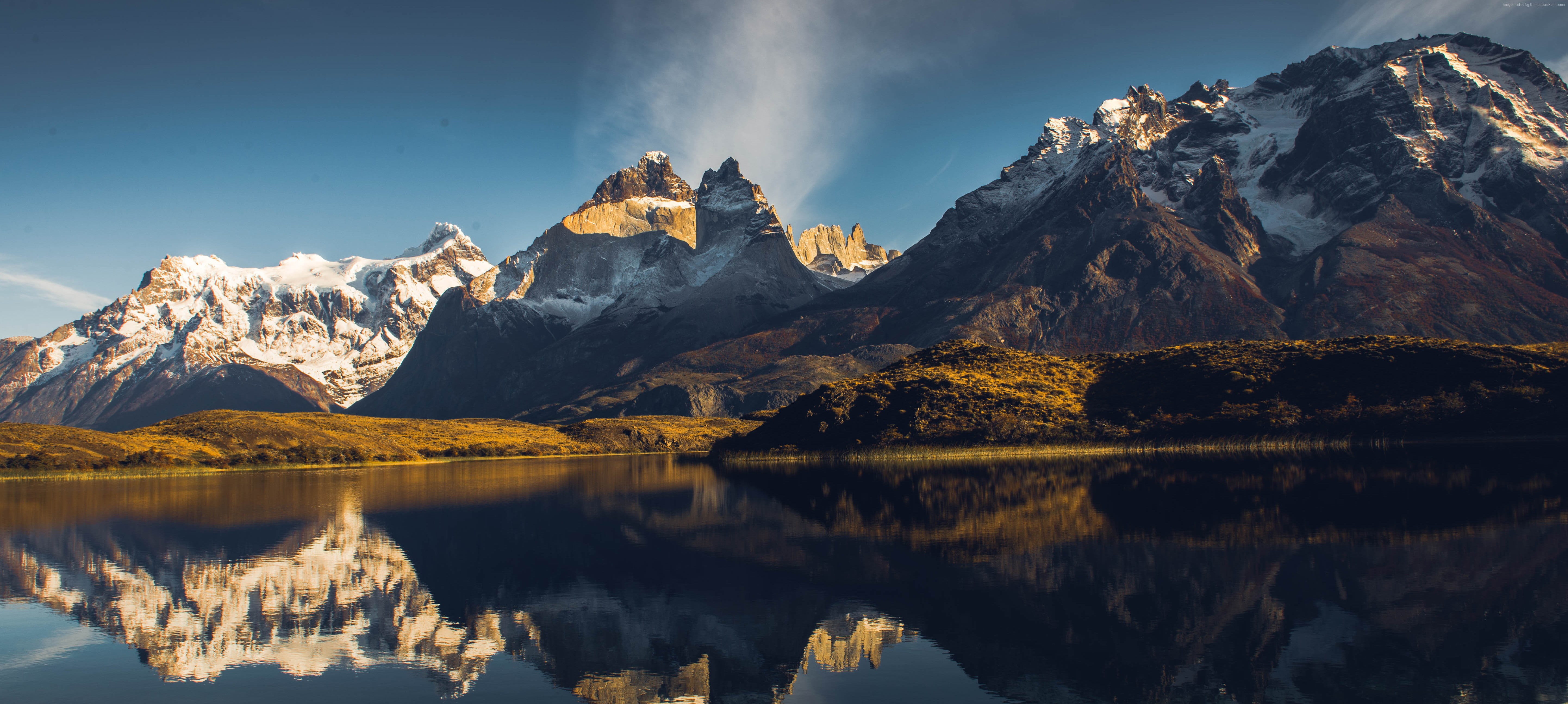 Chile, mountains, Lake Gray, 5K, 5K, Torres del Paine, HD Wallpaper