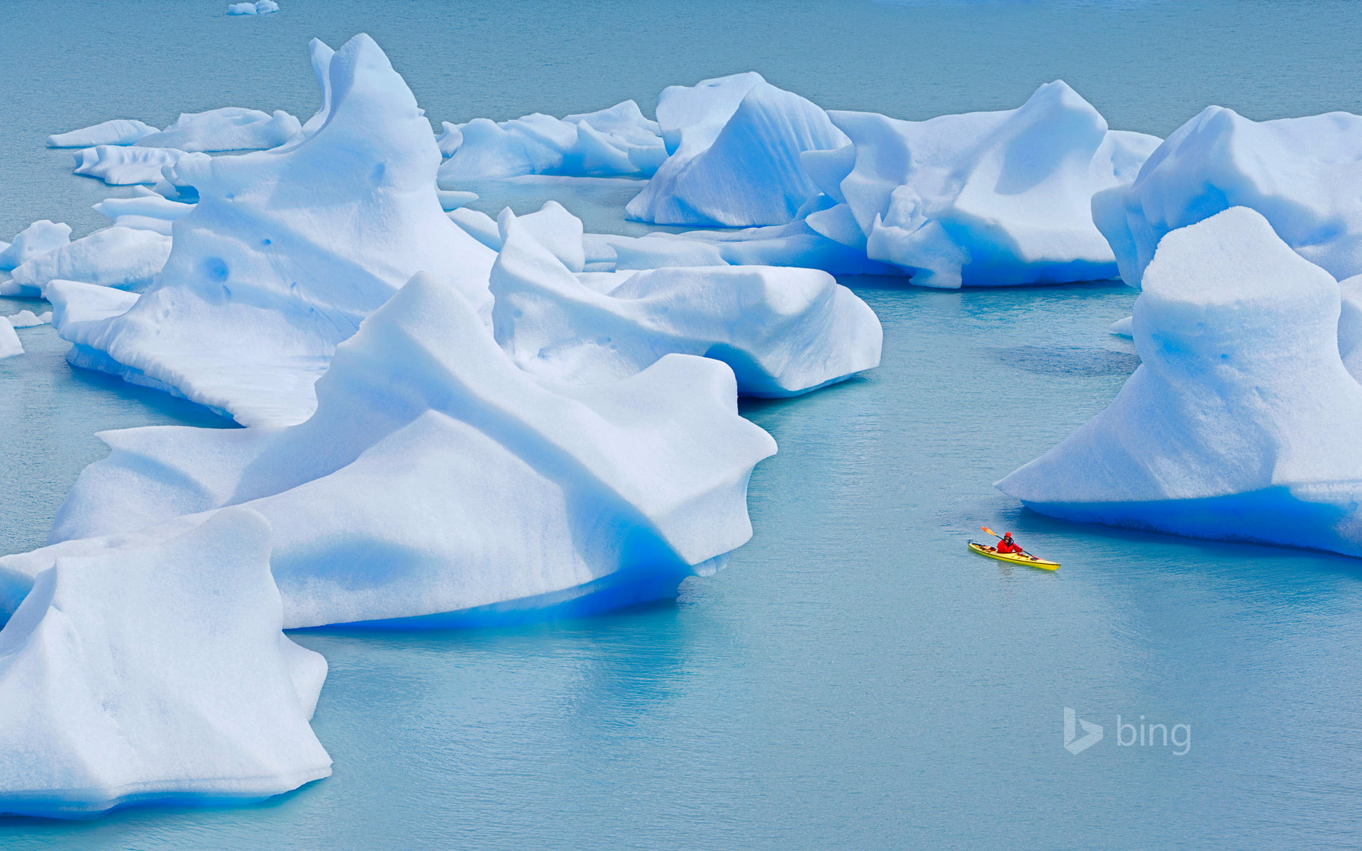 Torres del Paine National Park, kayak, ice, 1080P, iceberg, Chile, Gray Lake, HD Wallpaper