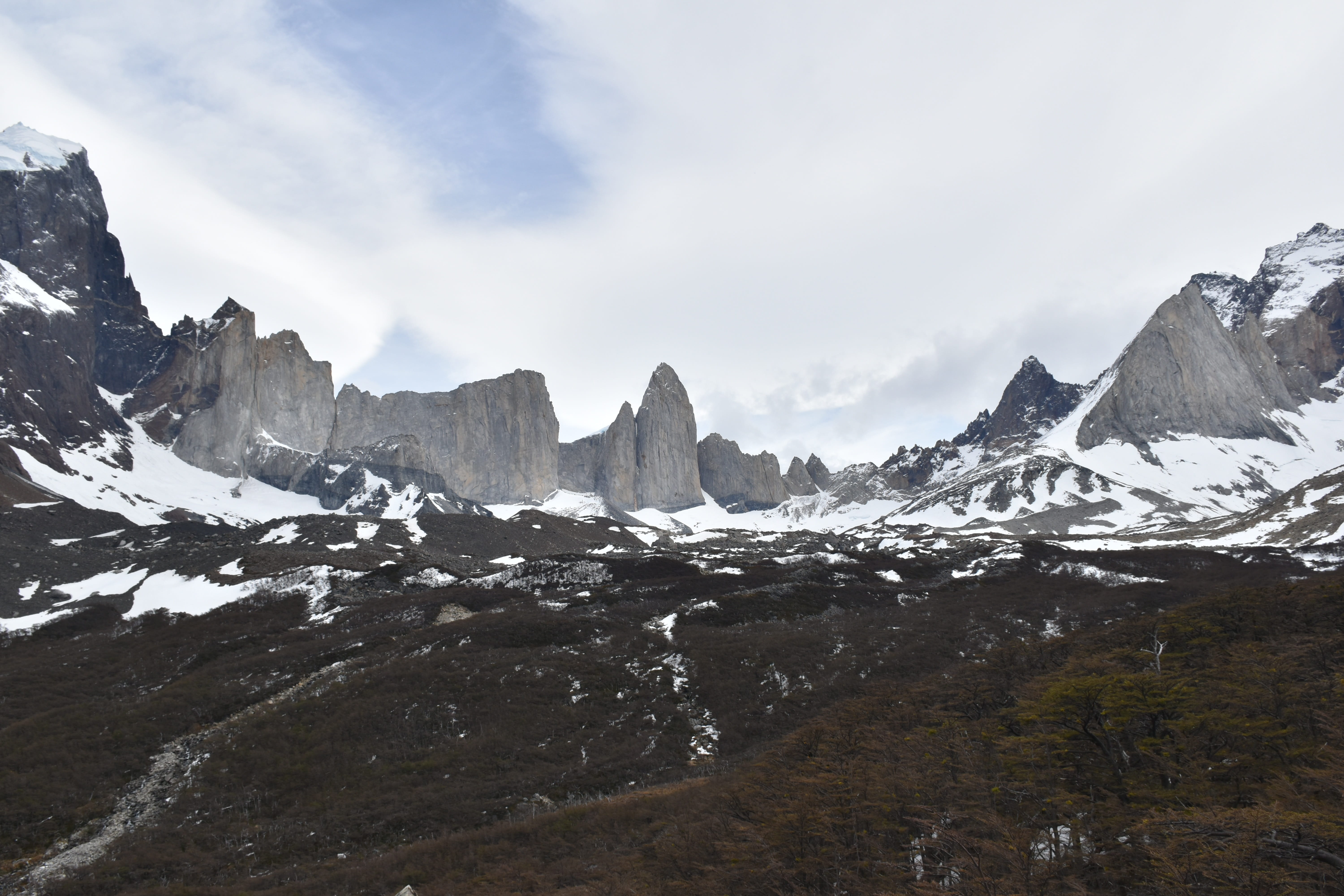 mountain panorama, mountain, cloud - sky, patagonia, environment, snowcapped mountain, water, national park, nature, snow, south america, wilderness, mountain peak, HD Wallpaper
