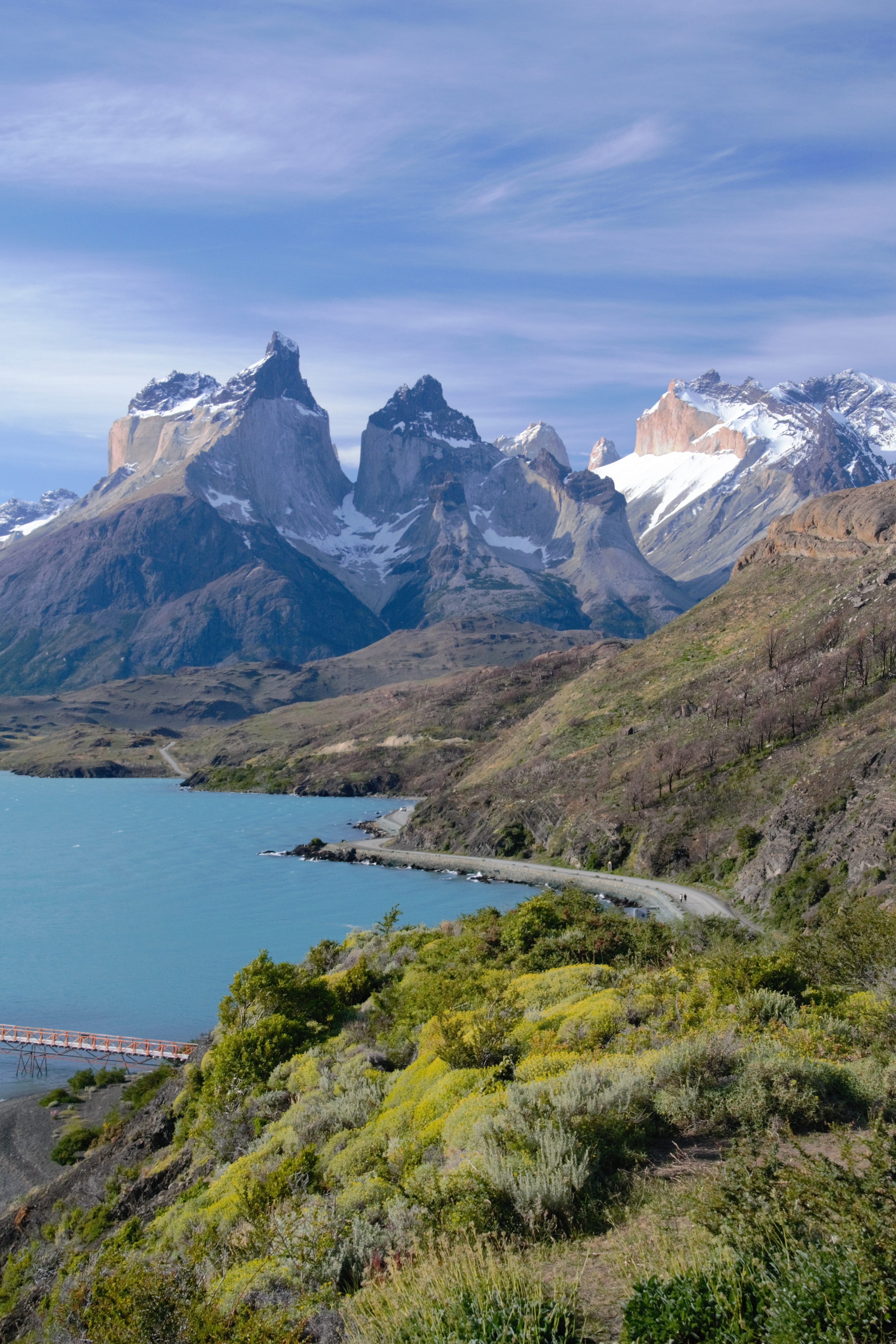 scenery, scenics - nature, cloud - sky, beauty in nature, Patagonia, mountain peak, lake, wilderness, day, environment, landscape, scenics, tranquil scene, Phone HD Wallpaper