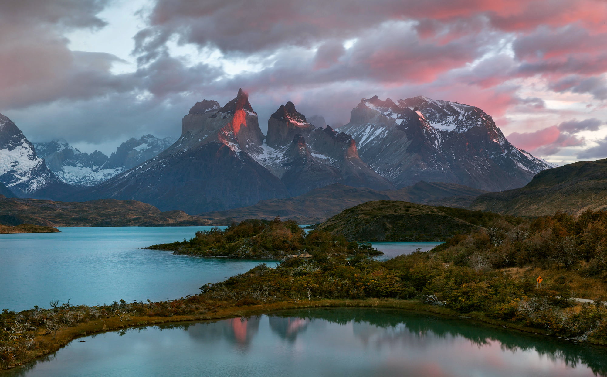 snow, non-urban scene, green, mountain range, environment, river, spring, landscape, tranquil scene, cloud - sky, mountain, lake, mountain peak, the Andes mountains, HD Wallpaper