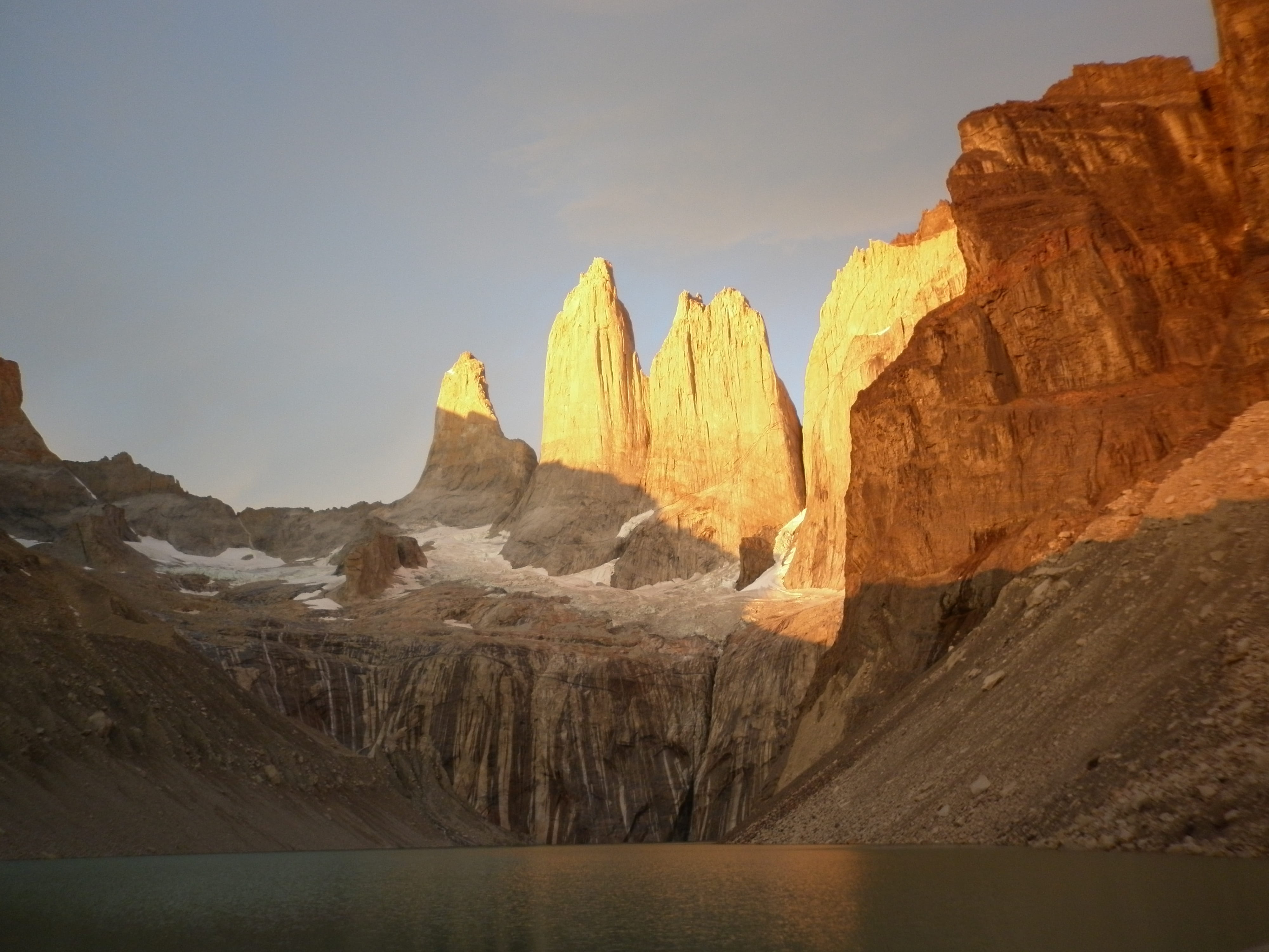 patagonia, outdoors, eroded, solid, rock formation, torres del paine, mountain, tranquility, landscape, physical geography, beauty in nature, glacier, lakes, HD Wallpaper