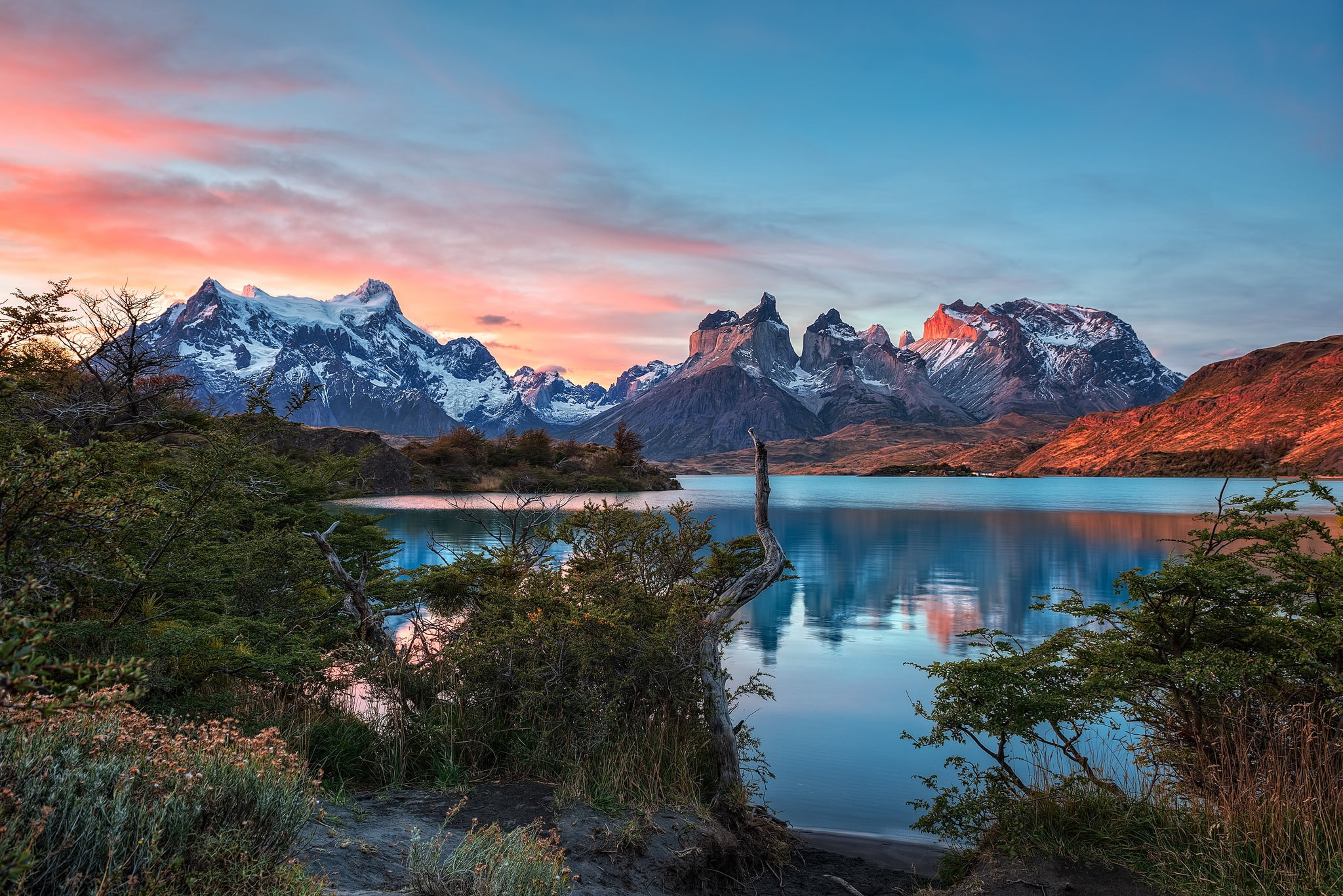 Chile, Port Weber, South America, 1080P, Torres del Paine, Lake Pehoe, Patagonia, HD Wallpaper