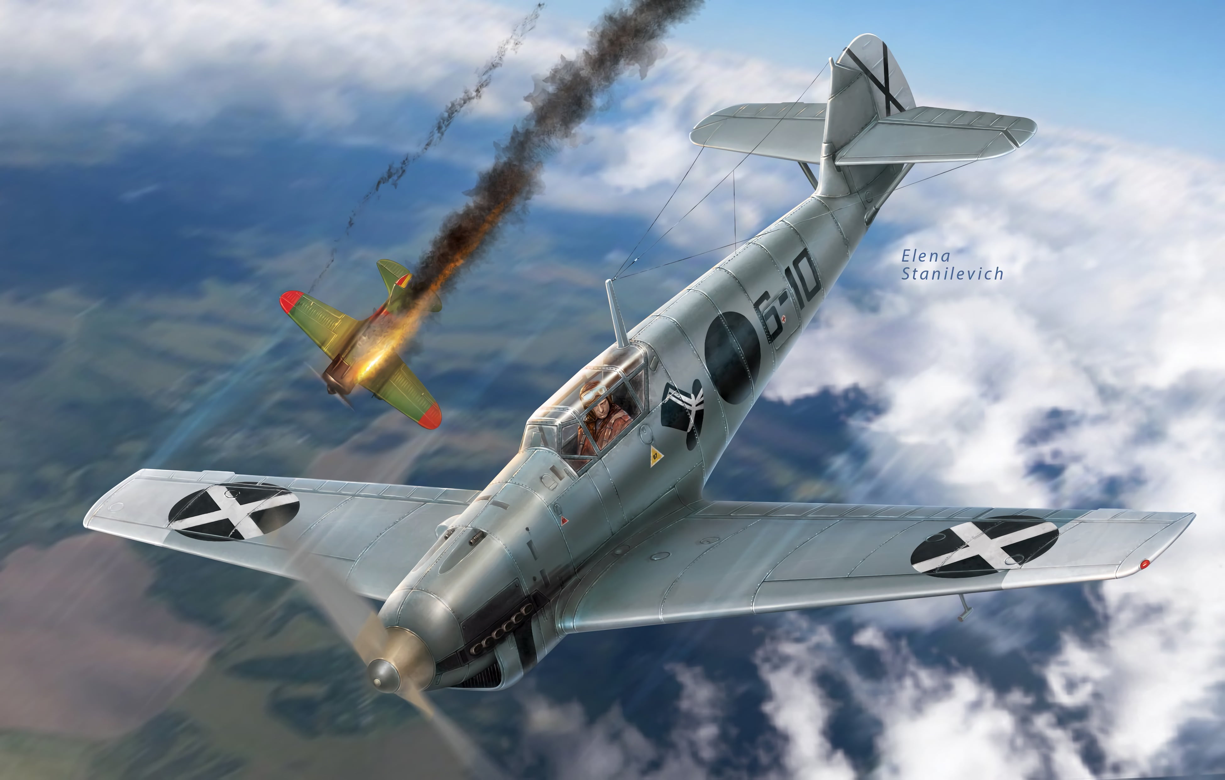 -16, Hunt group 88, Legion Condor, Bf-109, Bf.109B, The civil war in Spain, Messerschmitt, 4K, HD Wallpaper