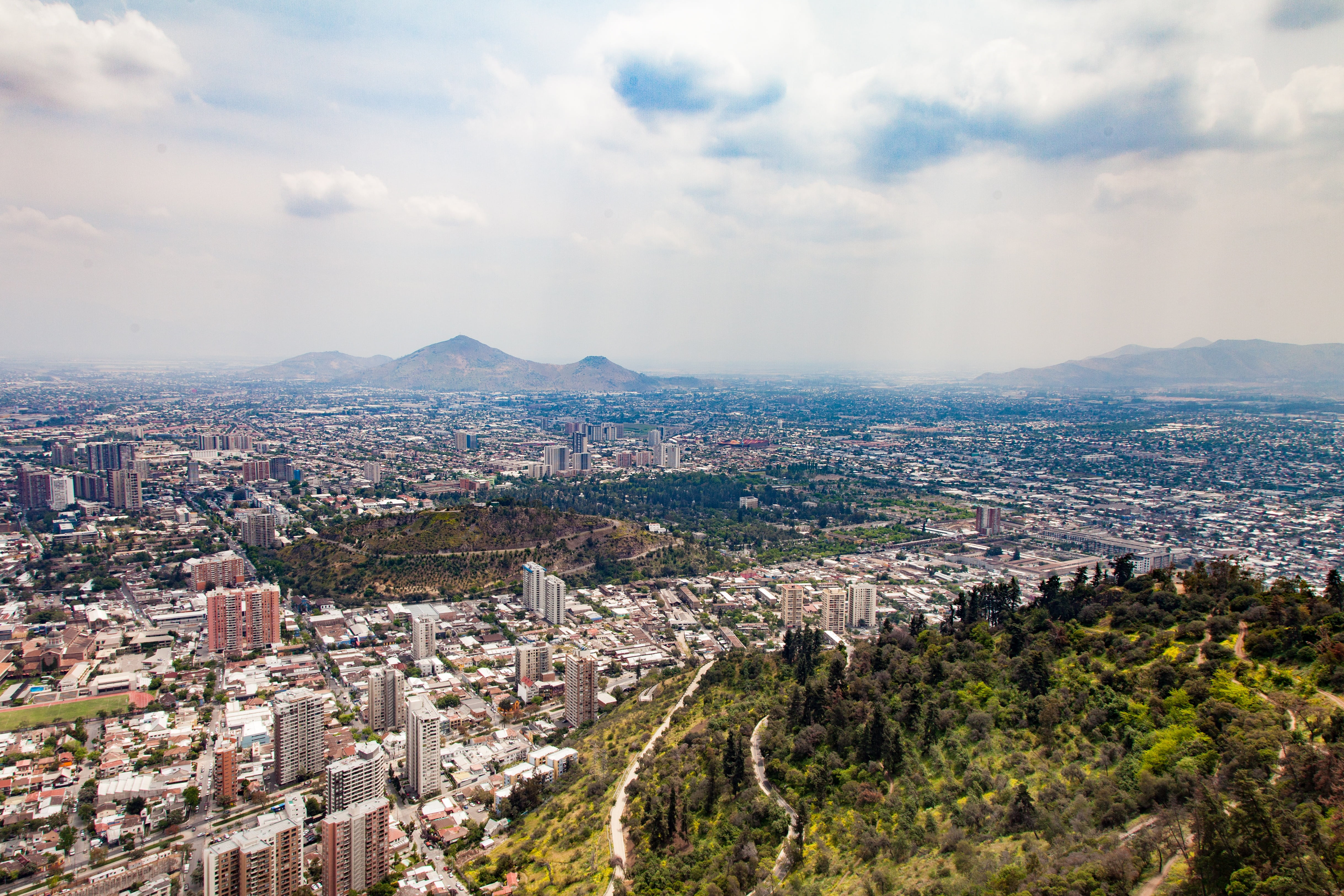 south america, residence, aerial view, environment, day, drama, santa lucia, no people, skyscraper, weather, city, downtown, landscape, building, clouds, HD Wallpaper