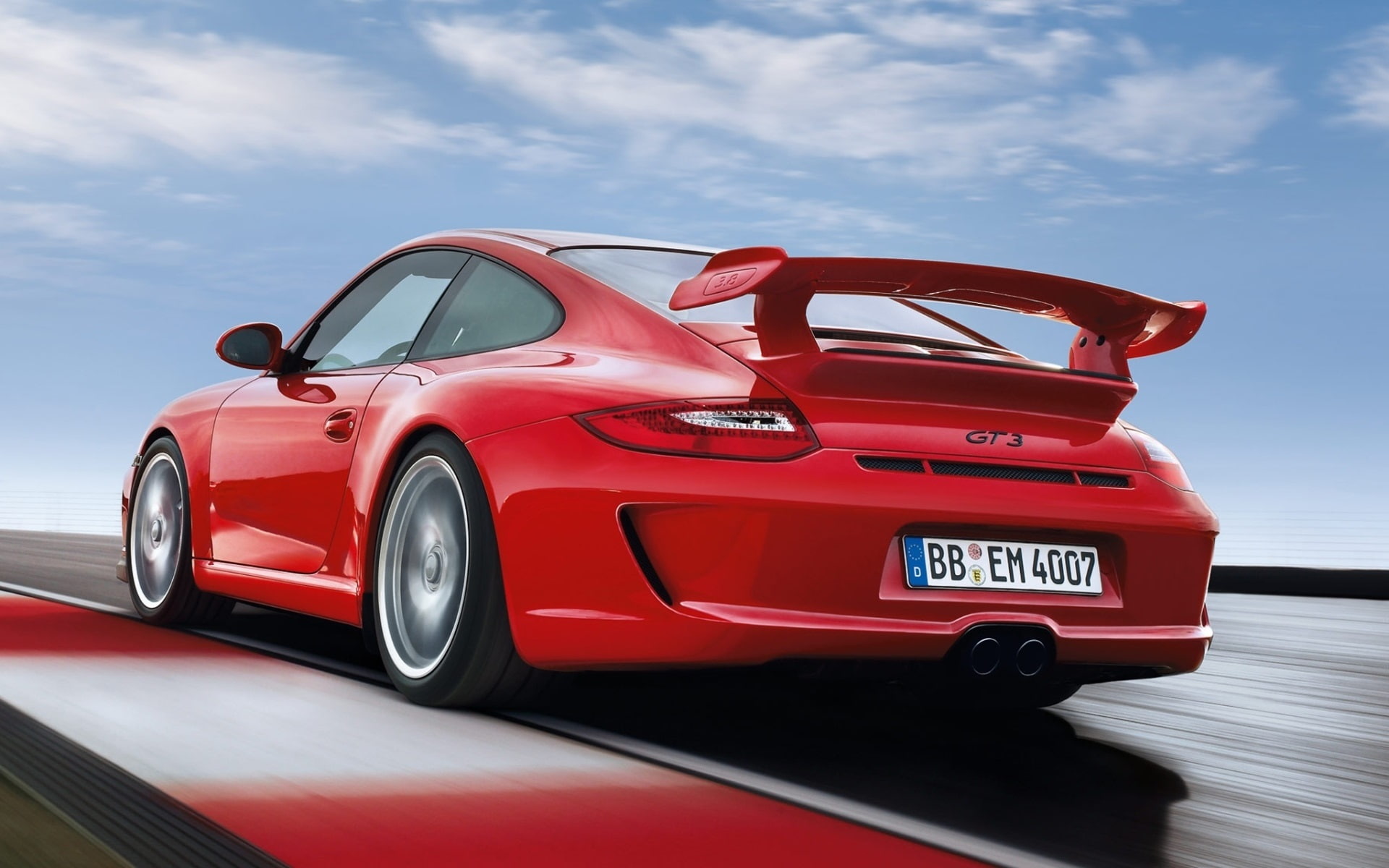gt, Rear, View, Supercar, coupe, 1080P, Red, Porsche, HD Wallpaper