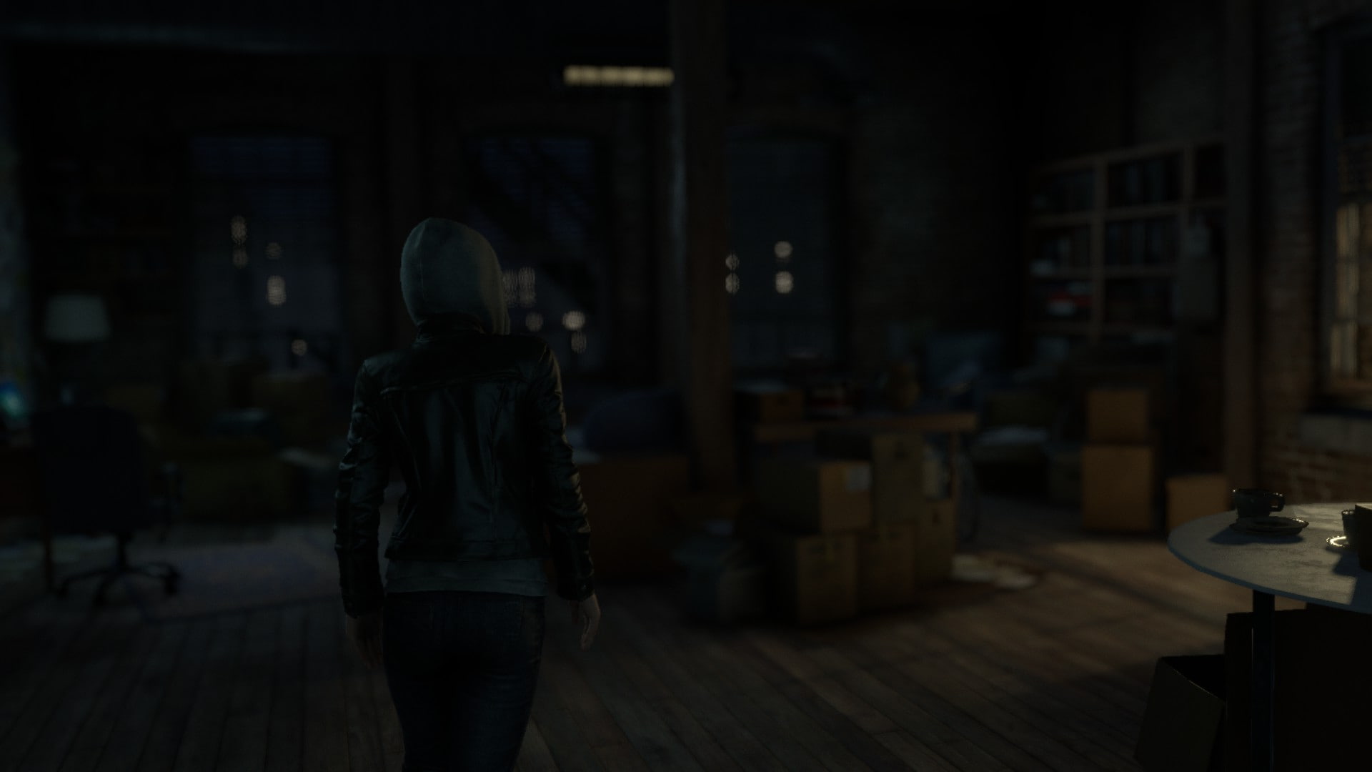 jeans, hoods, full length, indoors, real people, hairstyle, one person, blurred, clothing, dark, women, hood - clothing, three quarter length, standing, HD Wallpaper