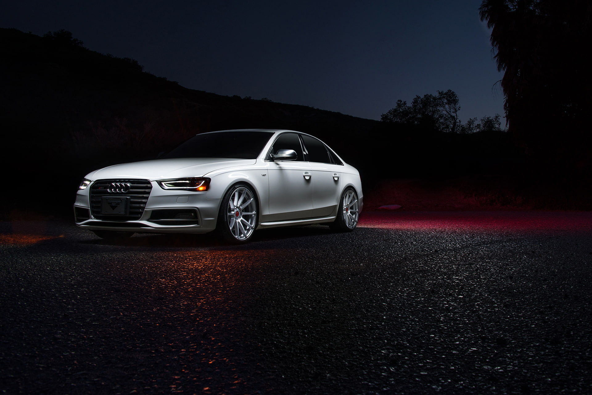 Audi, V-FF 102, Silver, 1080P, Ligth, Mercury, Nigth, Vorsteiner, White, HD Wallpaper
