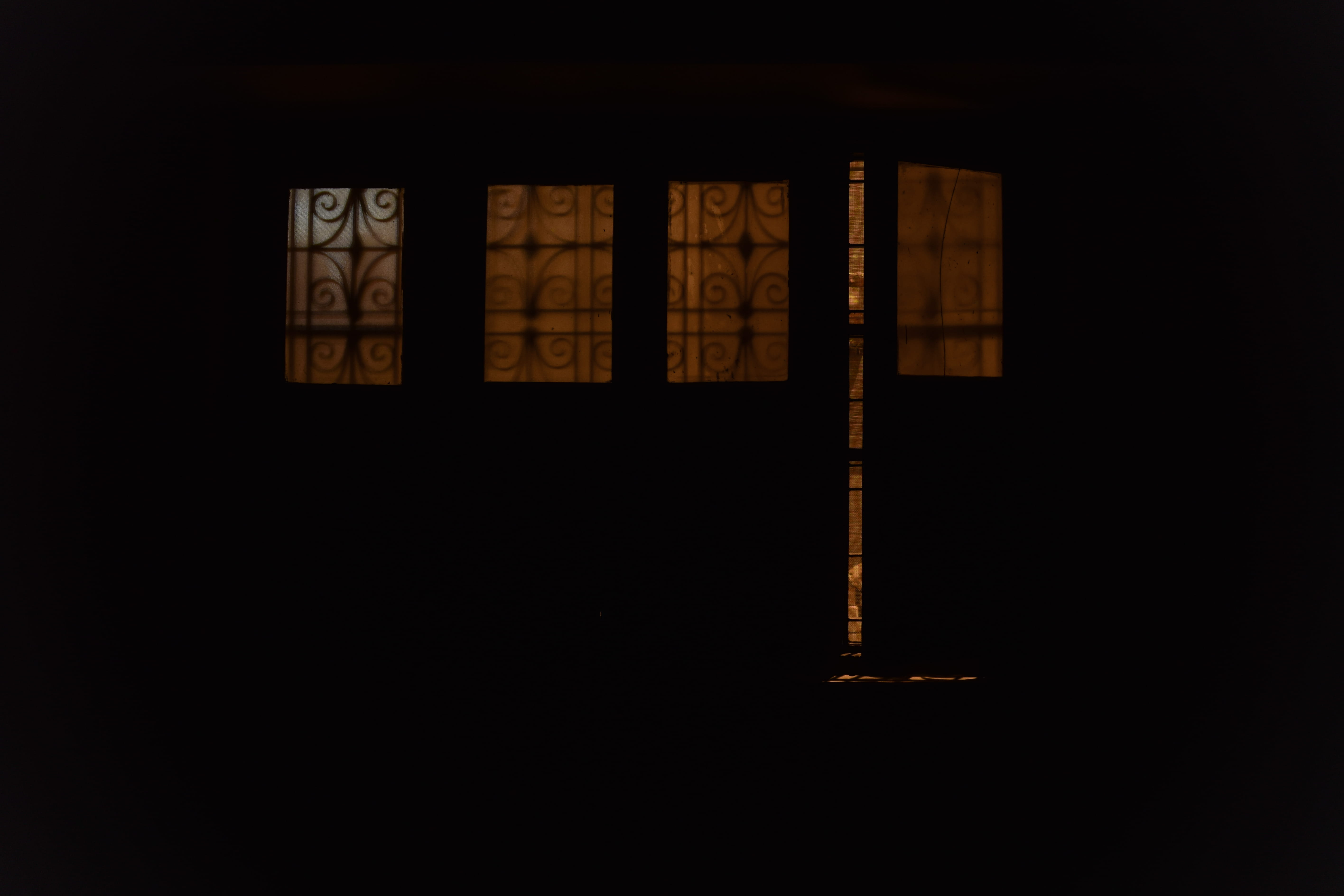 copy space, darkness, entrance, fuel and power generation, window, windows, communication, building, scared, architecture, 5K, dark, indoors, built structure, HD Wallpaper