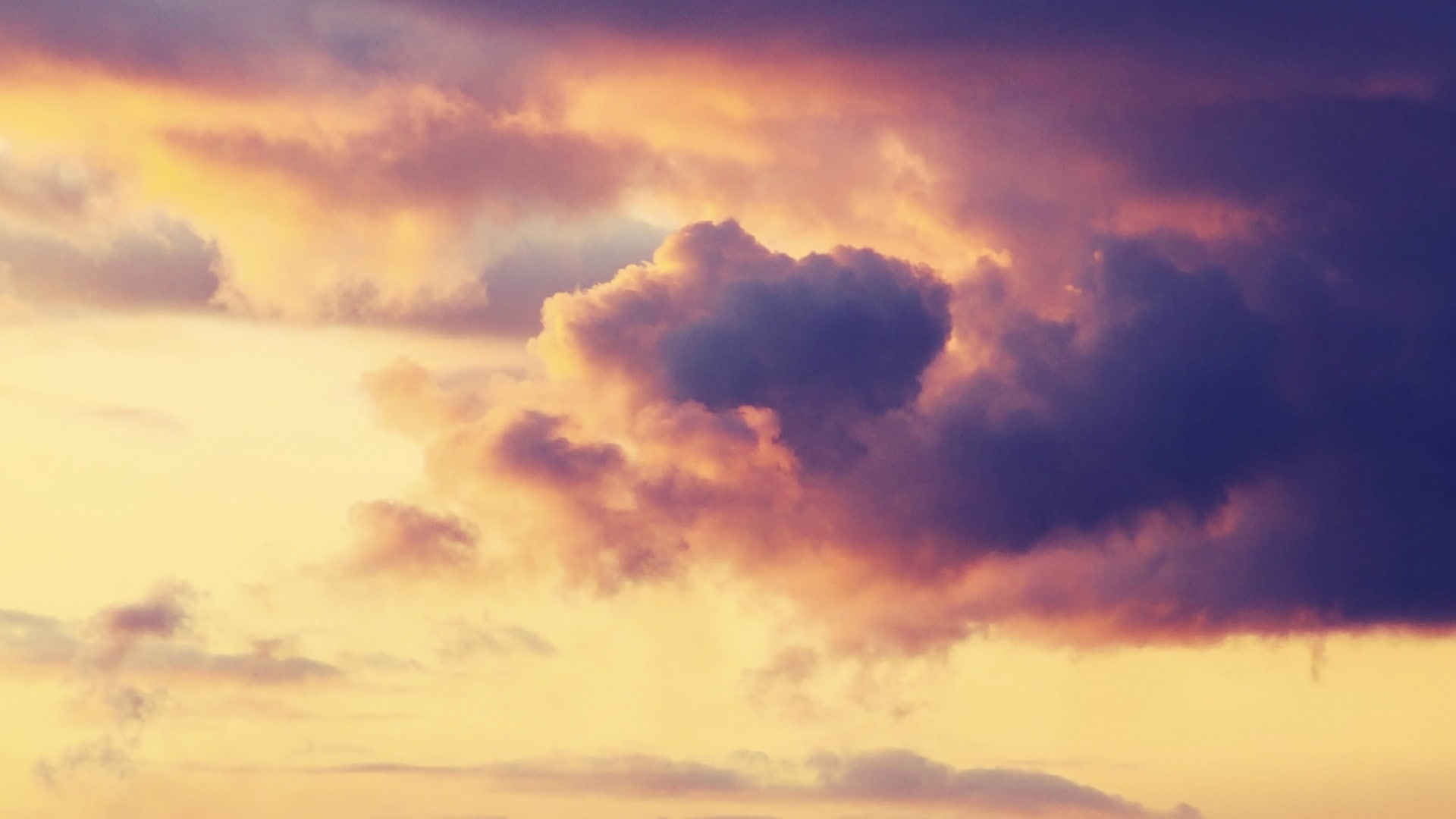 environment, sun, wind, vibrant color, meteorology, dramatic sky, sunset, outdoors, cloud - sky, cloudscape, 1080P, backgrounds, beauty in nature, dark, HD Wallpaper