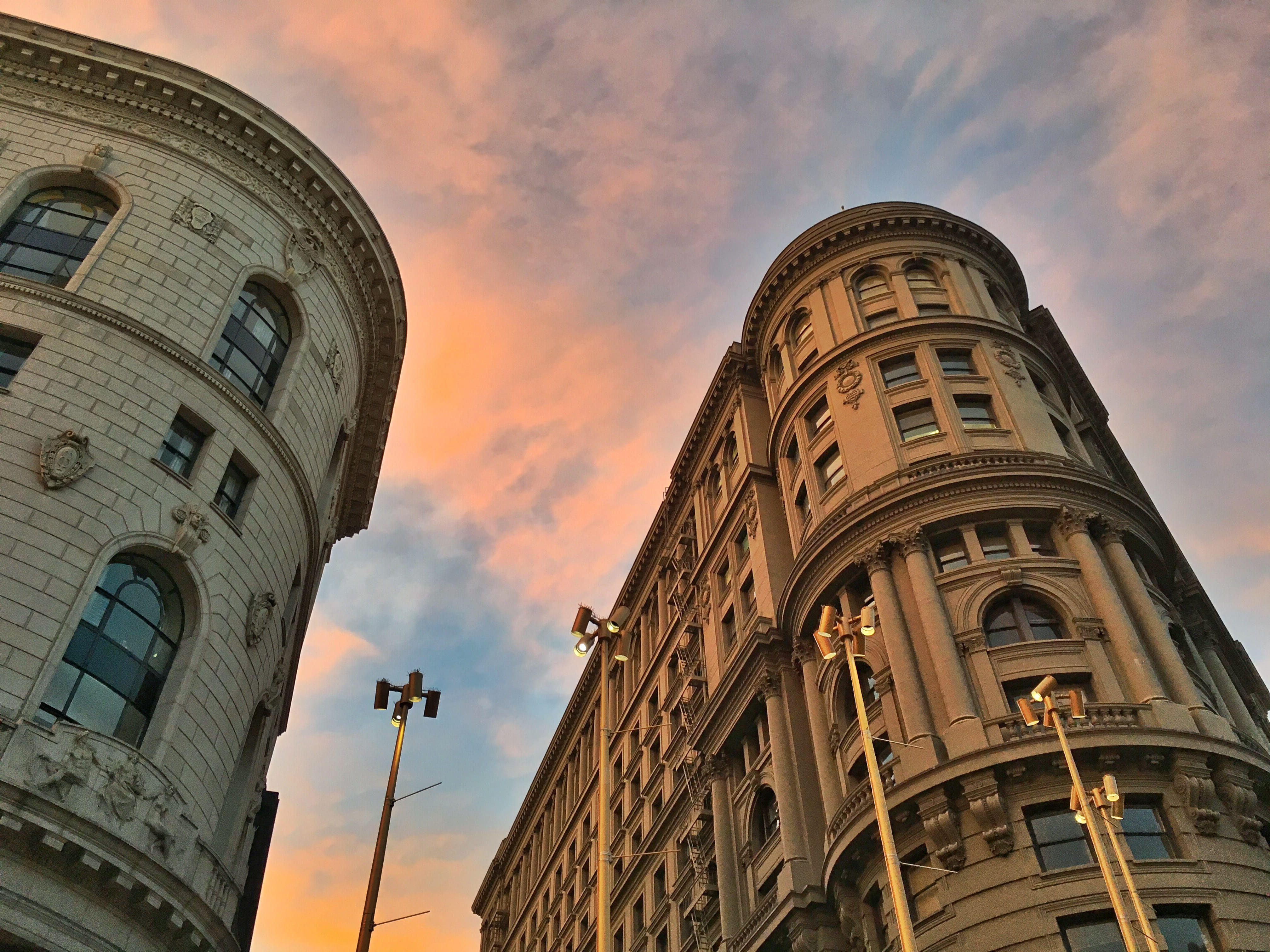 city, building exterior, nature, travel, the past, san francisco, cotton candy, sunset, history, arch, sky, travel destinations, tourism, window, buildings, HD Wallpaper