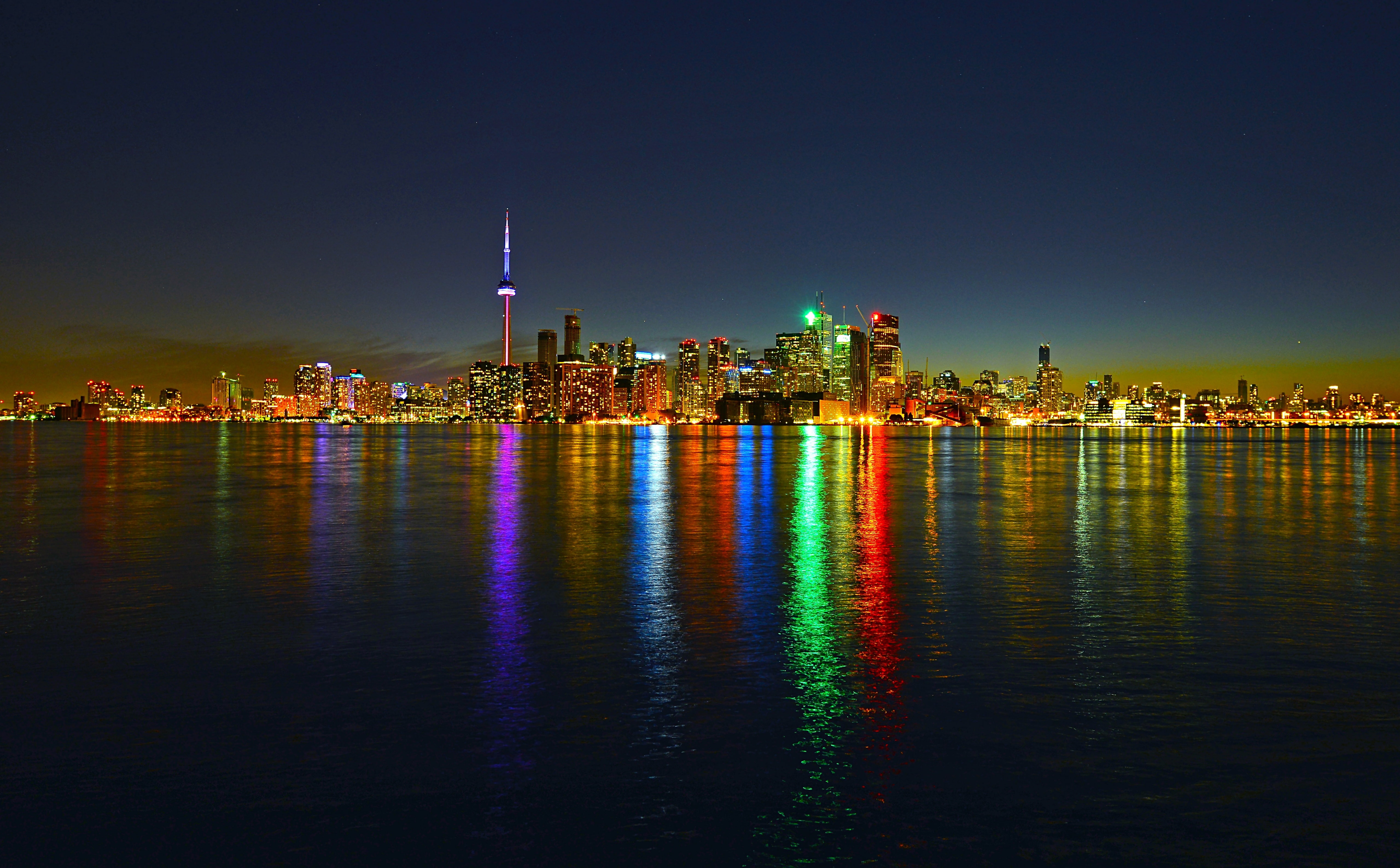 sky, travel destinations, building exterior, built structure, Wide, buildings, tall - high, waterfront, Canada, water, modern, no people, 5K, office building exterior, HD Wallpaper