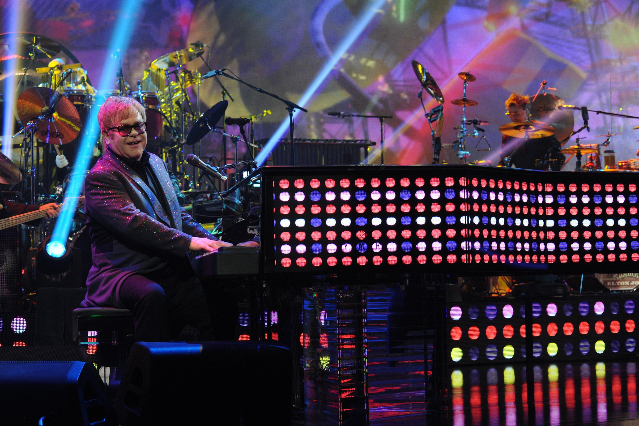 concert, john, 2K, rock, piano, elton, classic, glam, pop, HD Wallpaper