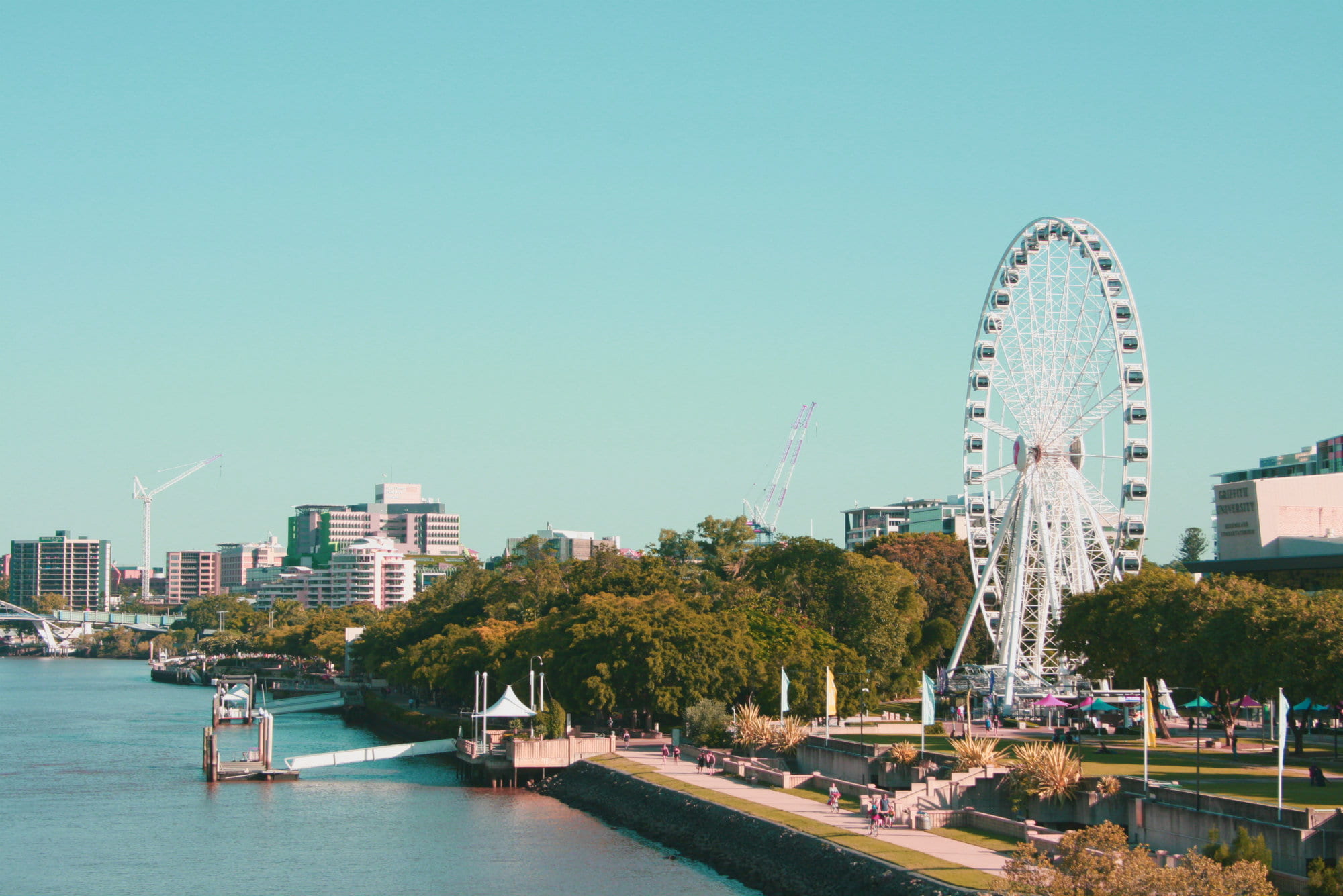 wooden, thame, city, built structure, architecture, river, skyscraper, photography, bay, sky, ferris wheel, water, travel destinations, landscape, scenic, HD Wallpaper