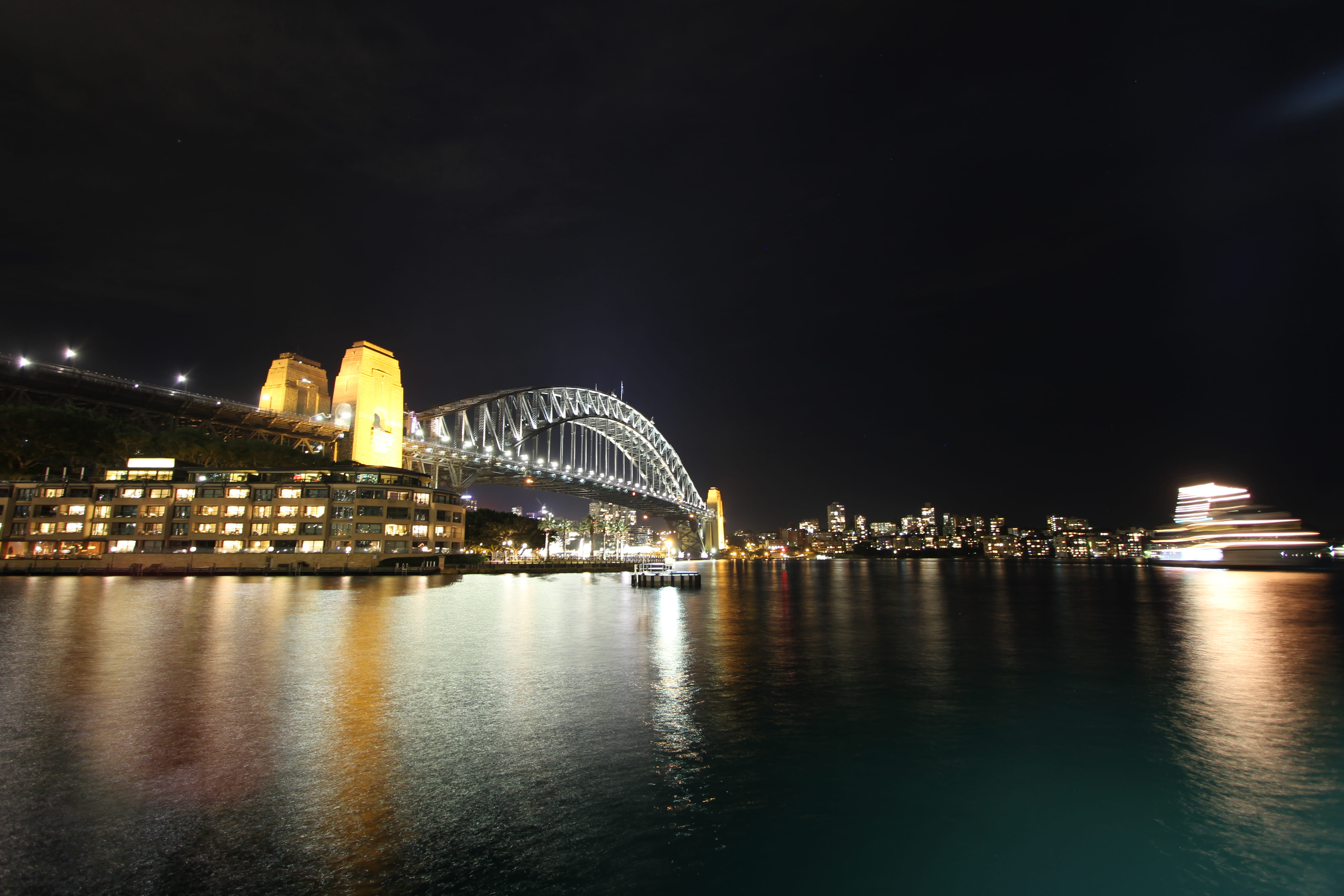 illuminated, waterfront, night life, nature, travel destinations, reflection, boat, water, nightlife, built structure, sky, dock, building, city life, exposure, HD Wallpaper