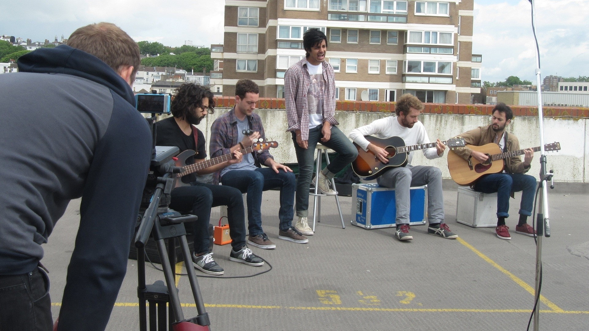 music, men, adult, medium group of people, Record, artist, Guitars, musical equipment, group of people, 1080P, group, guitar, Band, togetherness, Roof, HD Wallpaper