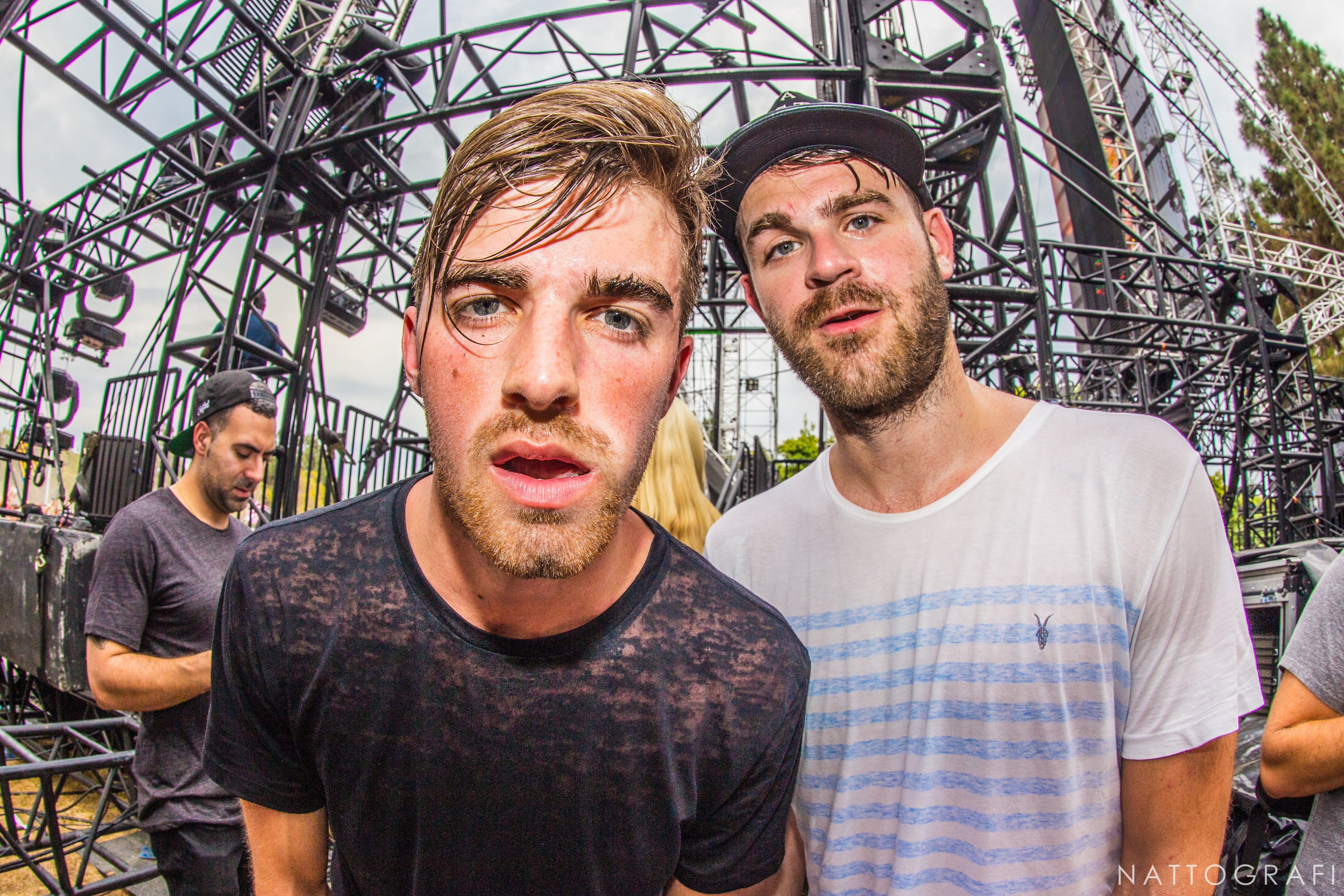 4K, group of people, looking at camera, beard, casual clothing, adult, men, front view, mid adult men, the chainsmokers, leisure activity, young men, portrait, HD Wallpaper