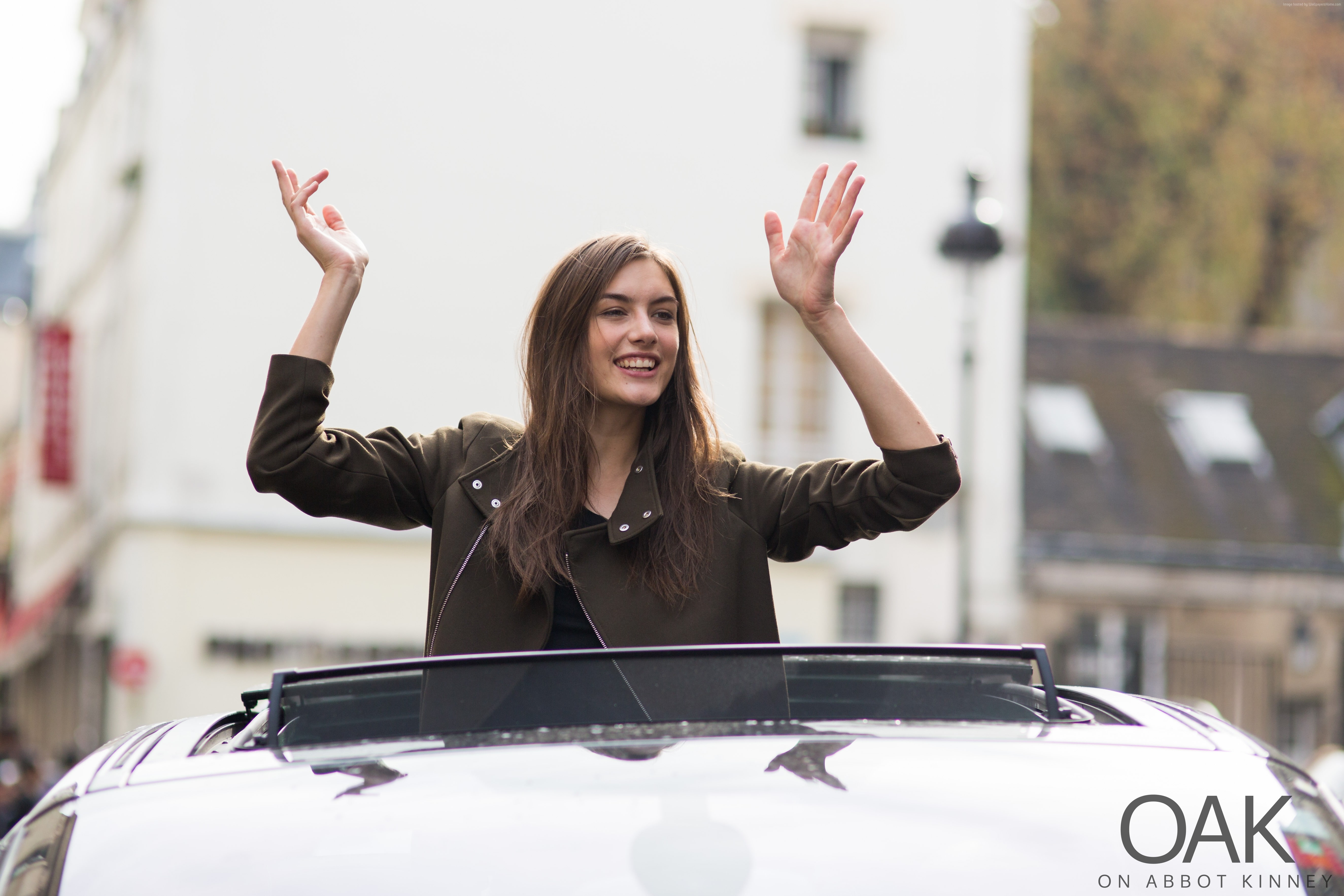 one person, emotion, human limb, mode of transportation, day, hairstyle, adult, limb, women, hand raised, waving, model, 5K, Top Fashion Models 2015, Ronja Furrer, HD Wallpaper