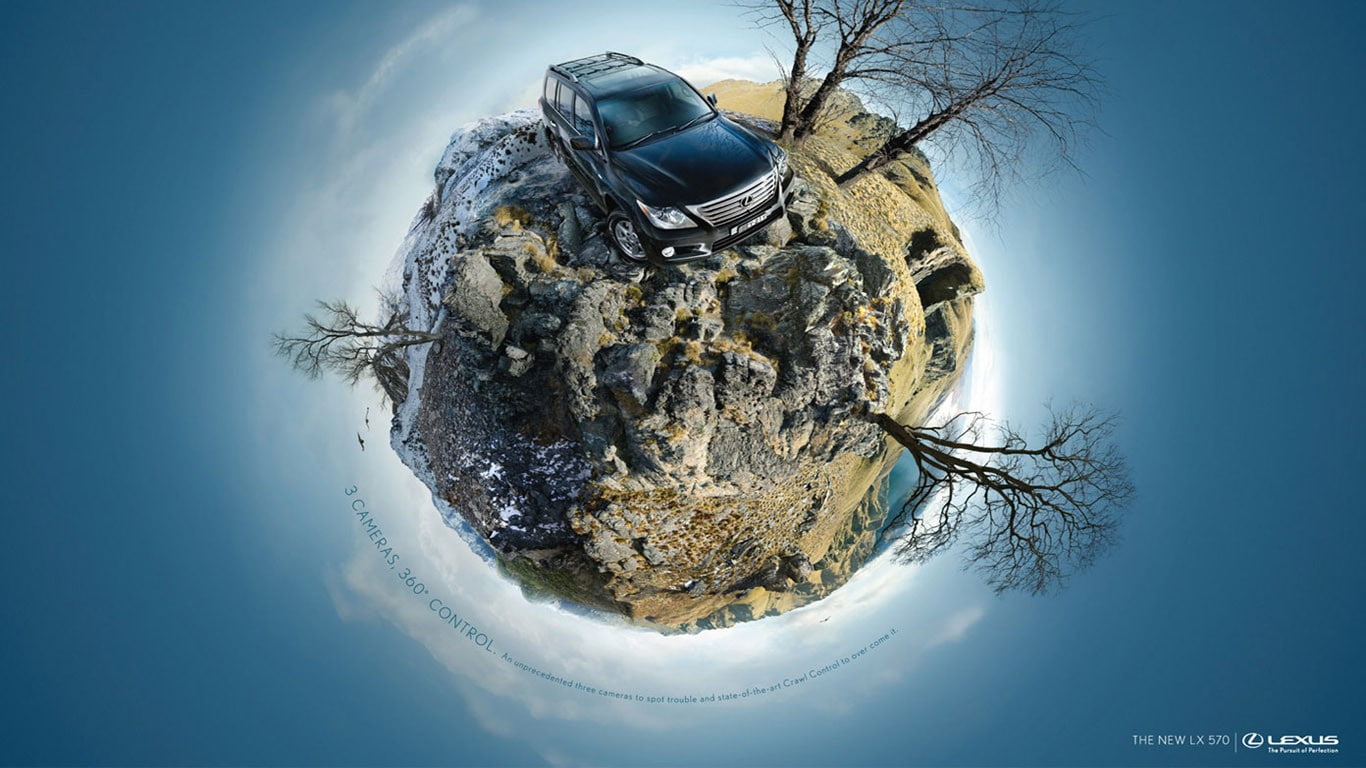 day, nature, artwork, winter, bare tree, land, no people, blue, tree, digital composite, beauty in nature, trees, 720P, snow, outdoors, panoramic sphere, HD Wallpaper