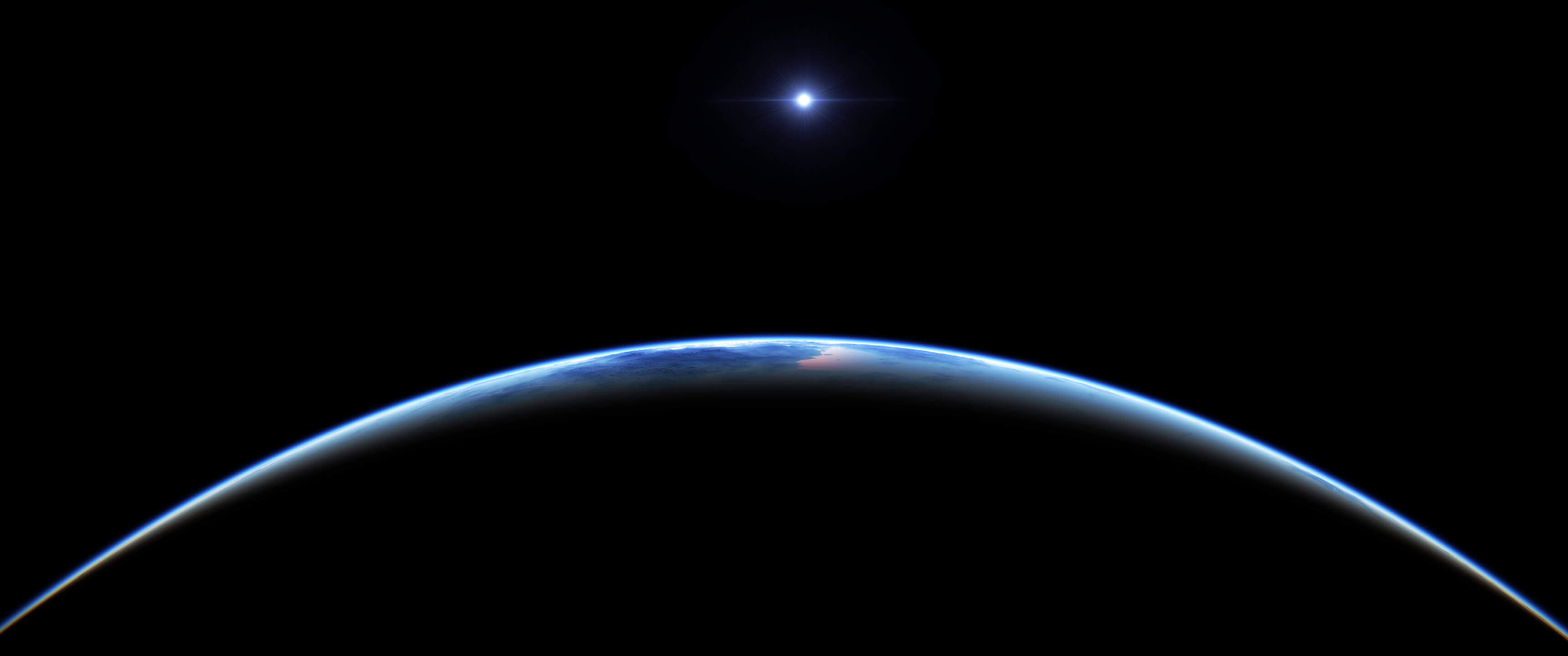 drawing, fisheye lens, painting, space art, 2K, CGI, digital art, stars, HD Wallpaper