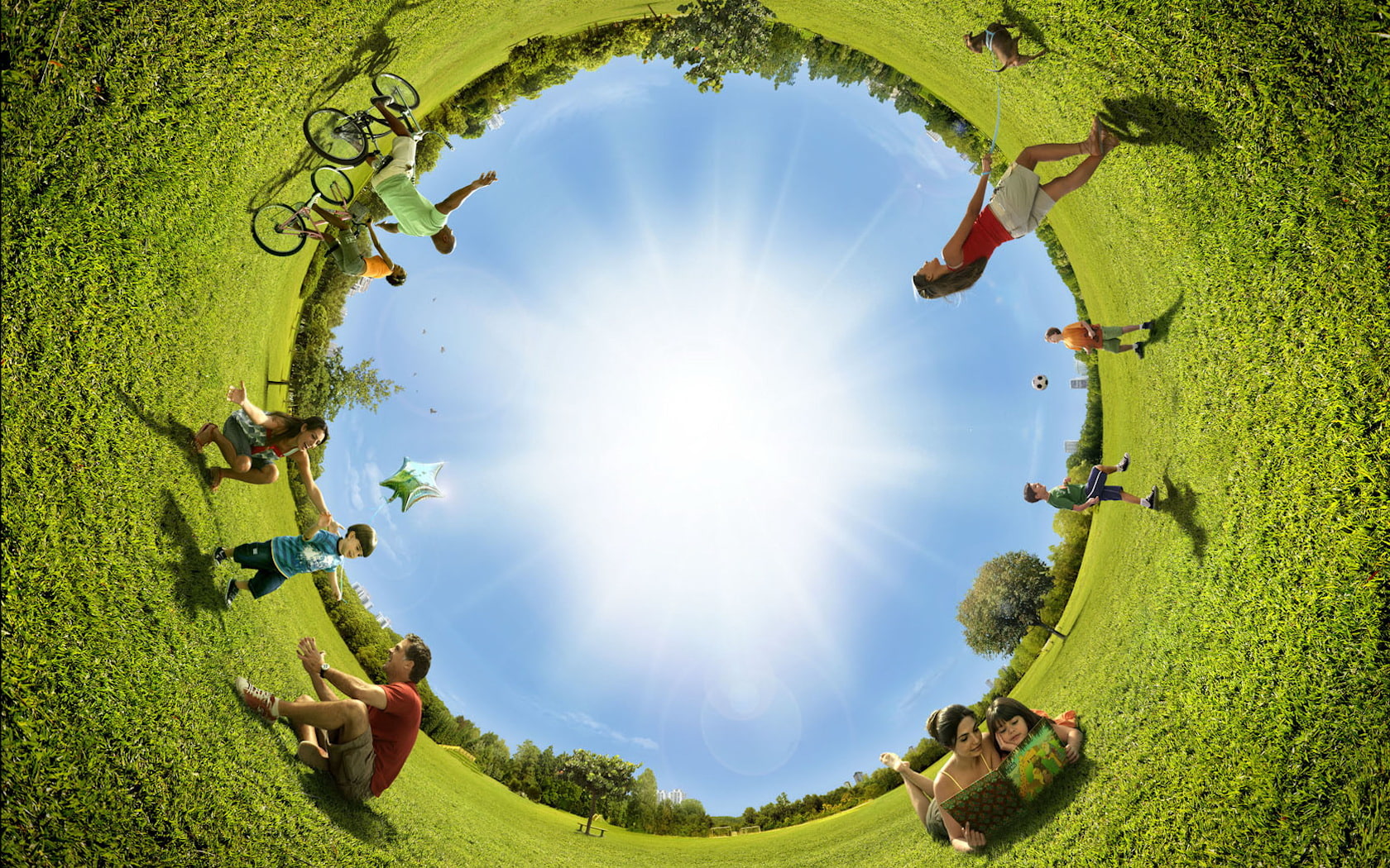 photo, fisheye, artistic, 720P, lens, nature, hd, HD Wallpaper