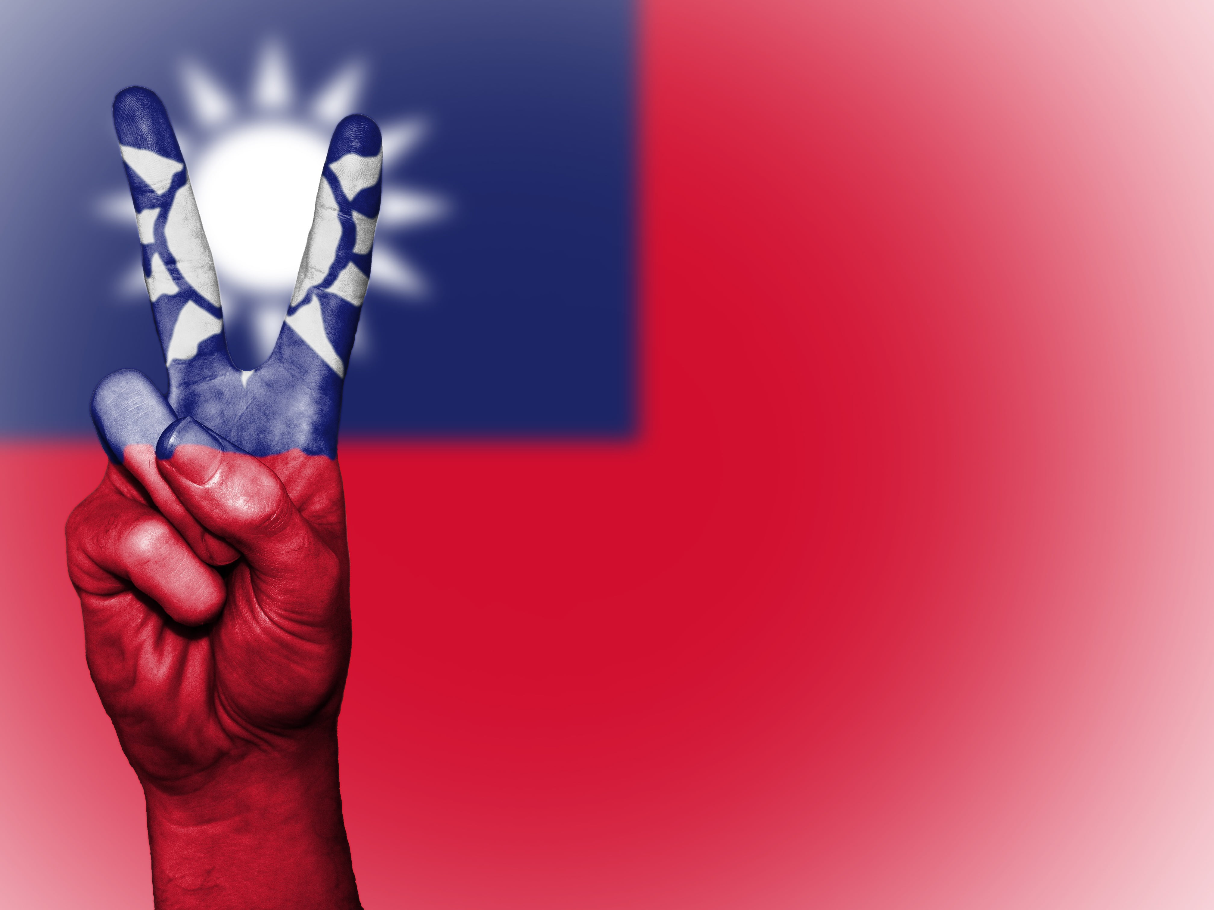 4K, creativity, blue, taiwan, body part, colored background, human hand, indoors, icon, flag, hand, symbol, adult, emotion, human finger, nation, wall - building feature, HD Wallpaper