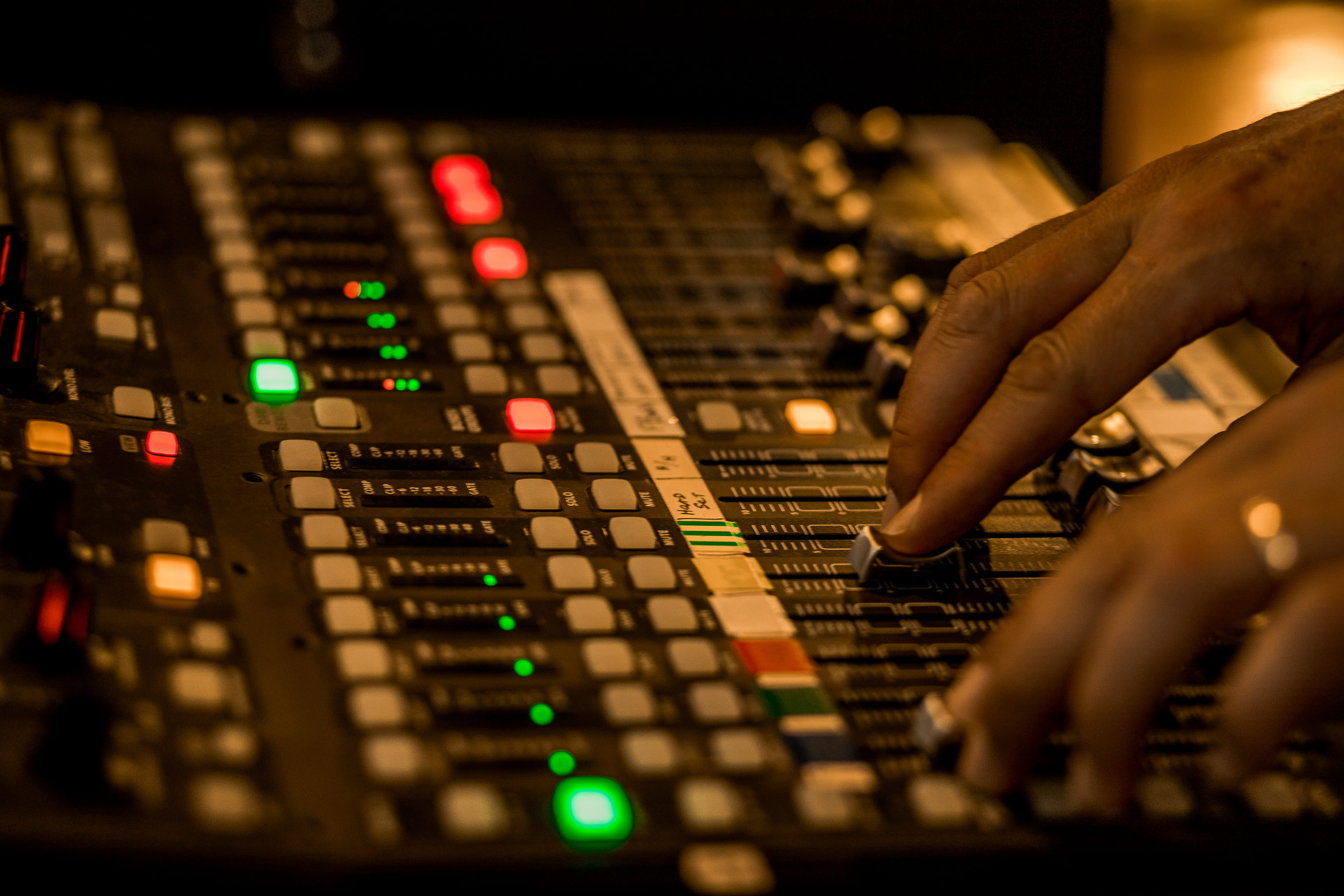 audio equipment, st. marys anglican church, upper hutt, control, occupation, new zealand, equipment, human hand, red, mixing, nightlife, adjusting, human body part, HD Wallpaper