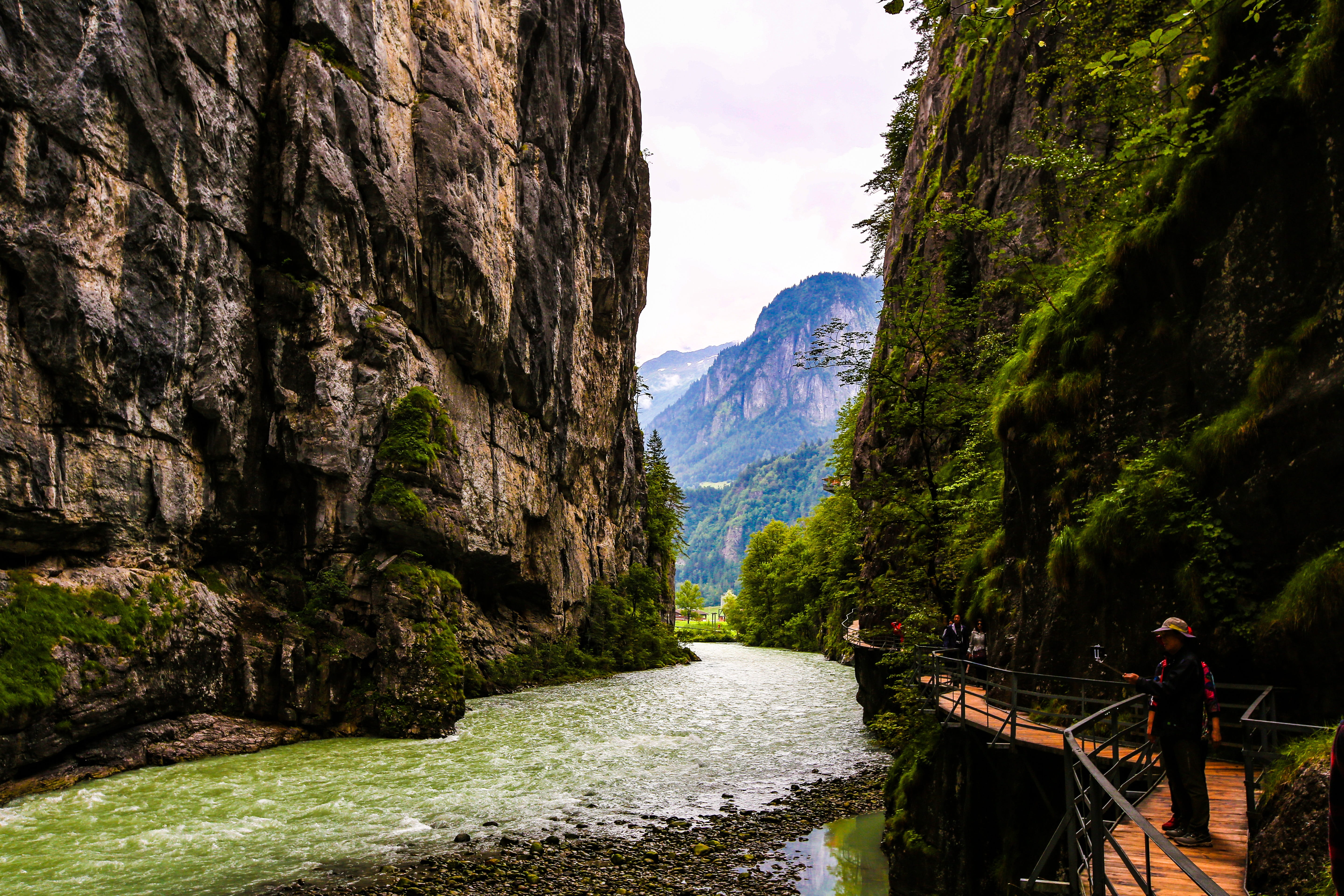rock - object, mountain, water, outdoors, tree, plant, idyllic, rock formation, beauty in nature, non-urban scene, åre schoorl lou hutt gorge, day, 5K, HD Wallpaper
