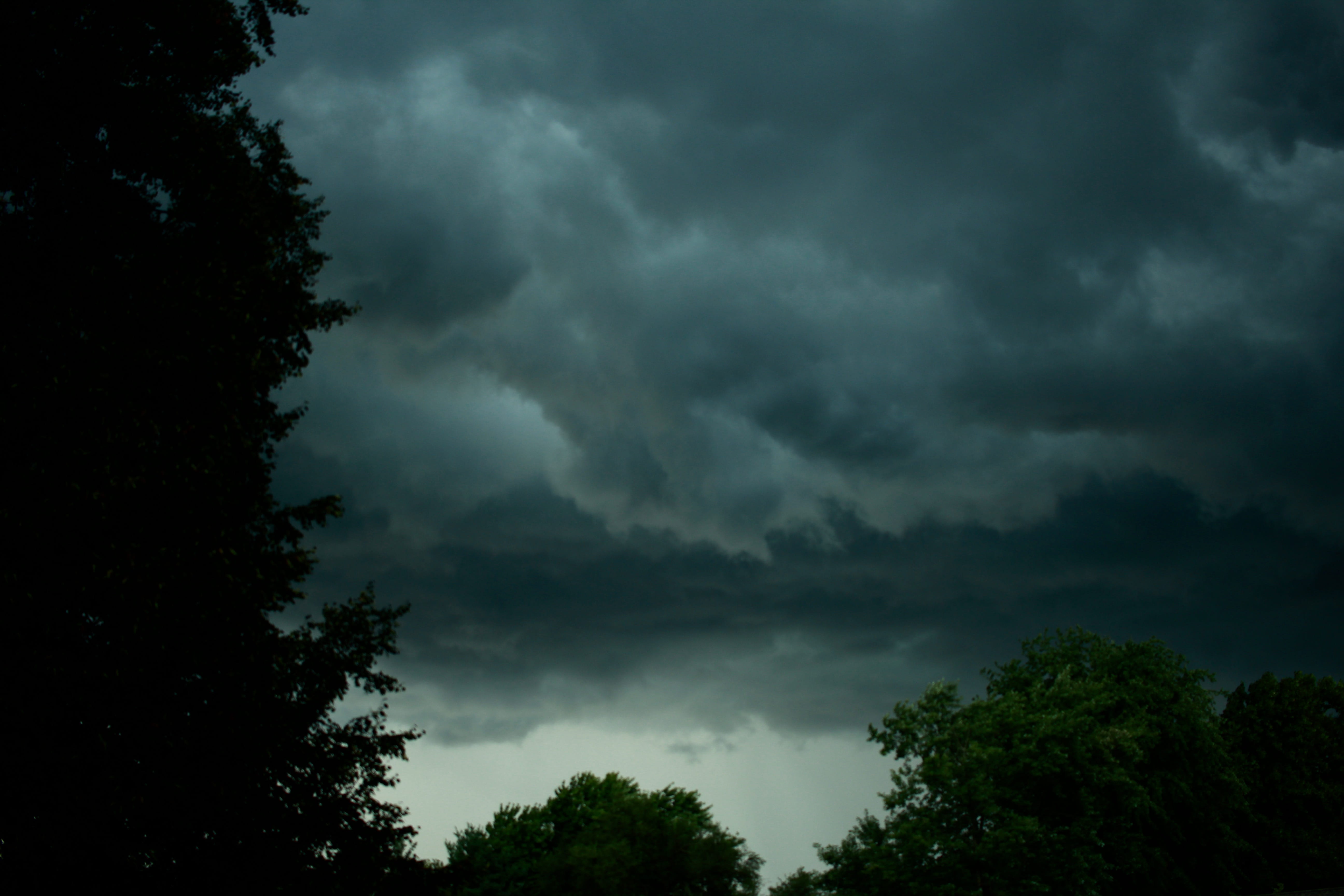 tranquility, plant, growth, thunderstorm, scenics - nature, outdoors, cloud - sky, storm cloud, clouds, beauty in nature, power, weather, overcast, trees, HD Wallpaper