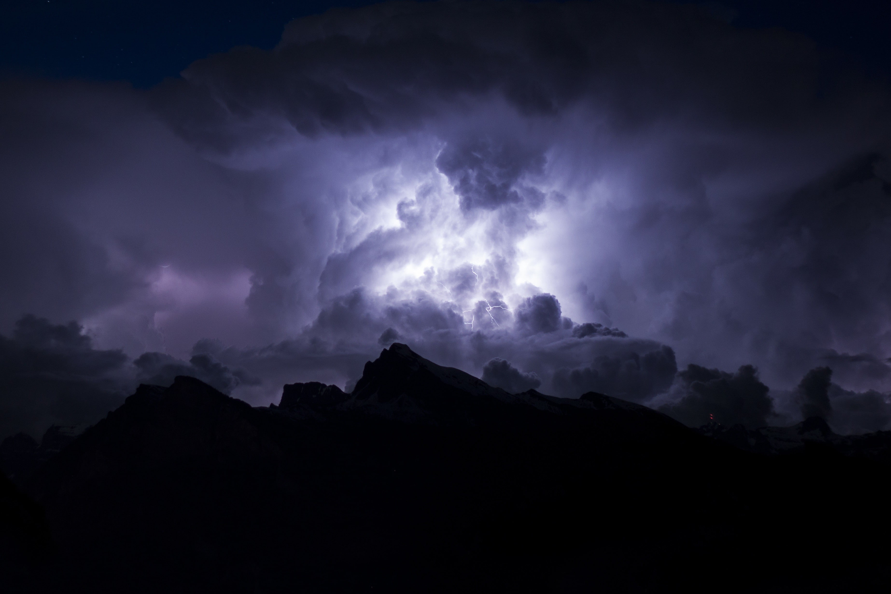 2K, nature, lightning, storm, HD Wallpaper