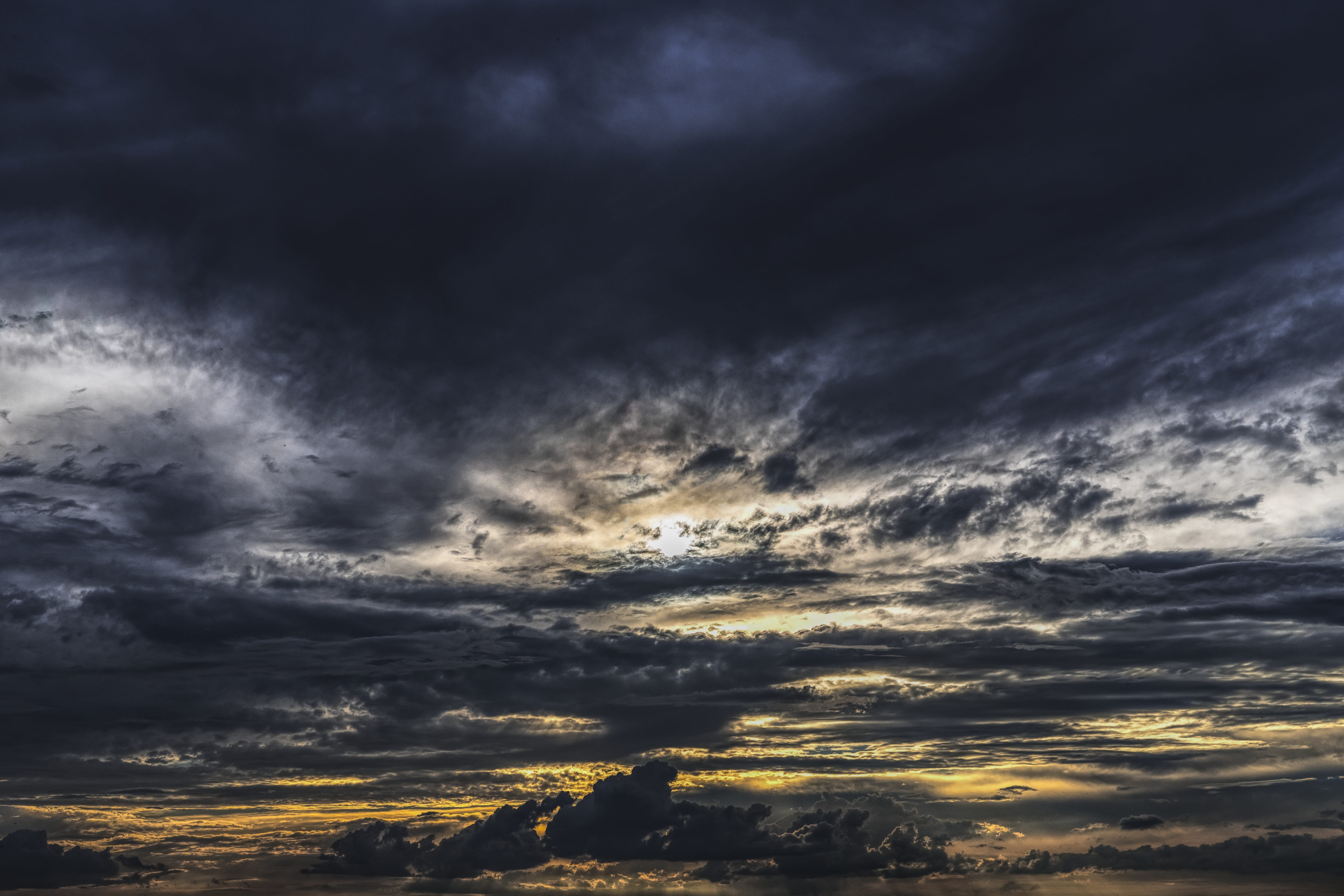 5K, beautiful, environment, horizon, no people, weather, photography, dawn, low angle view, tranquil scene, silhouette, cloud - sky, atmospheric mood, HD Wallpaper