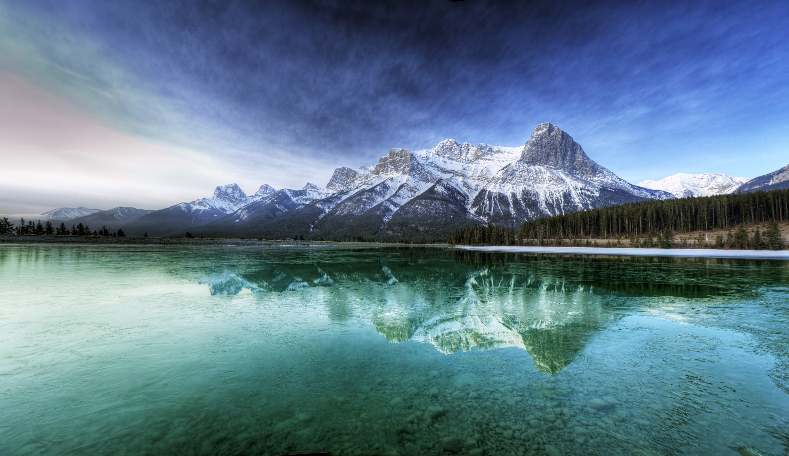 purity, water, cool, bottom, mountains, lake, transparent, canada, 2K, freshness, HD Wallpaper