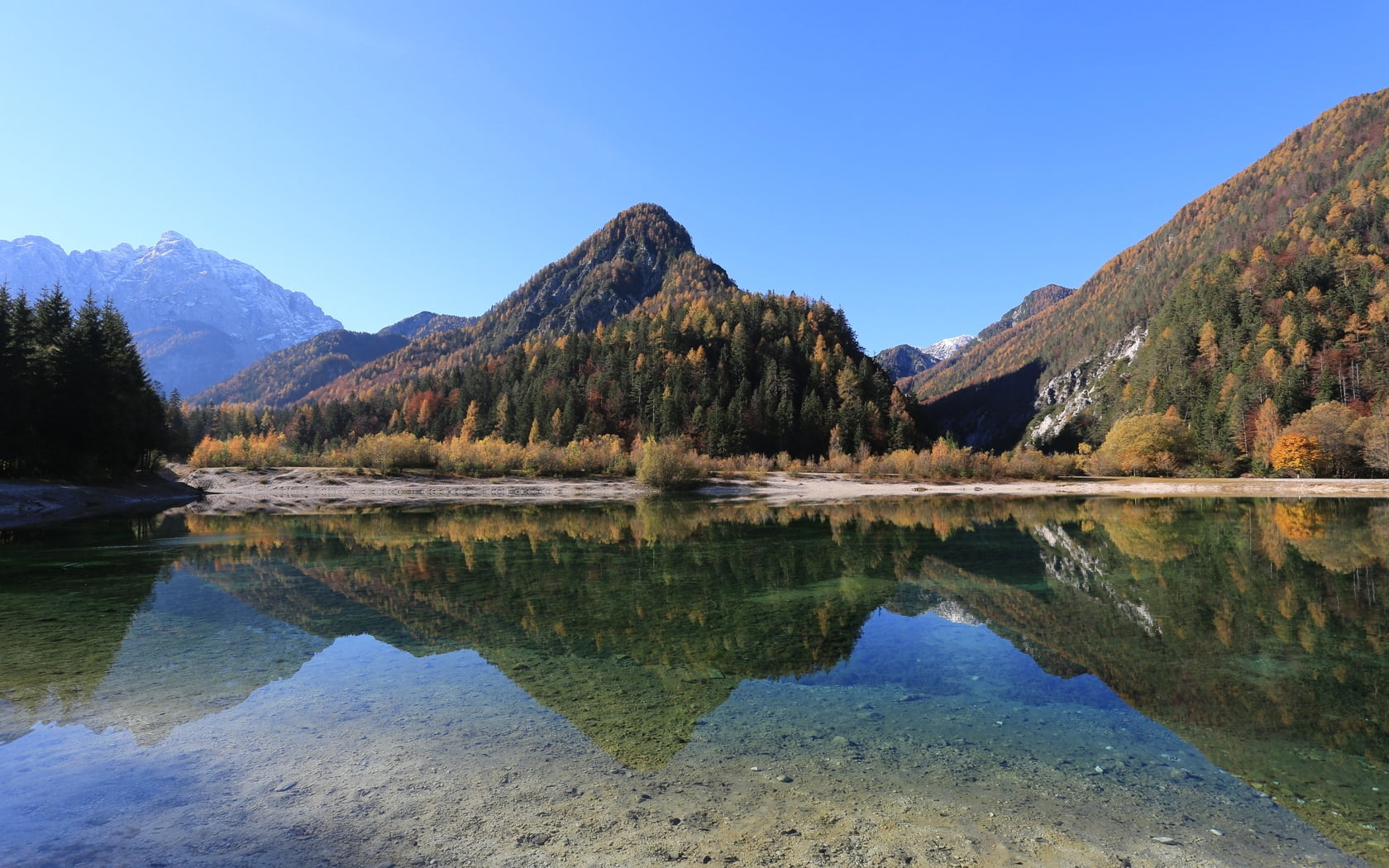 landscape, mountain Range, waterfront, tree, national Landmark, 720P, day, tranquility, mountain lake, reflection, sky, no People, sunlight, tranquil Scene, HD Wallpaper
