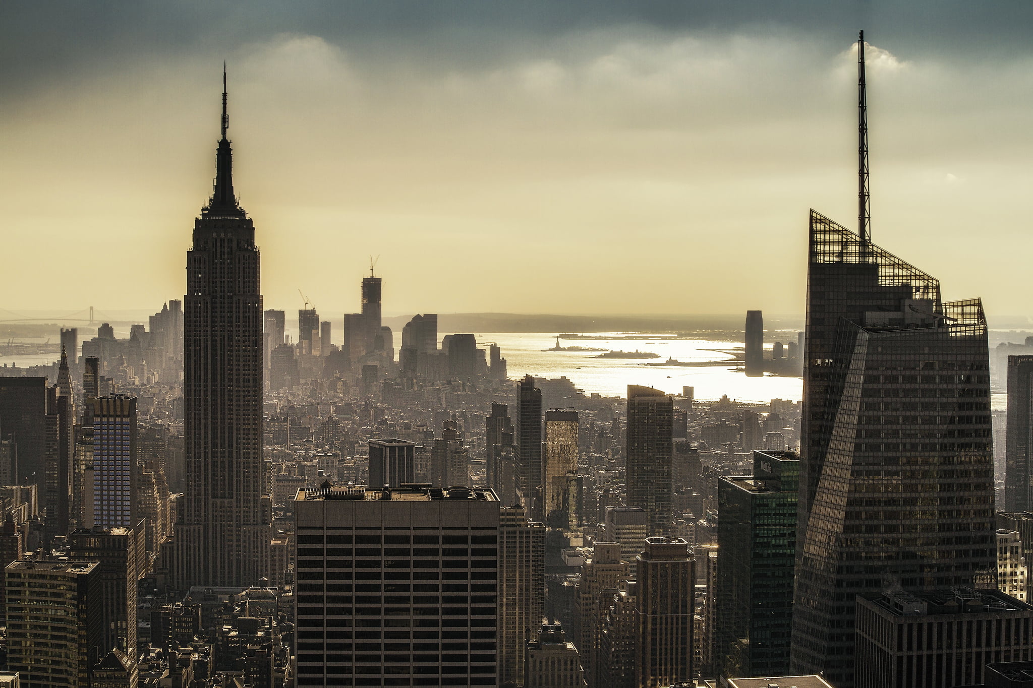 nature, sea, sky, modern, tower, building exterior, spire, 1080P, travel destinations, office building exterior, dawn, morning, tall - high, USA, architecture, HD Wallpaper