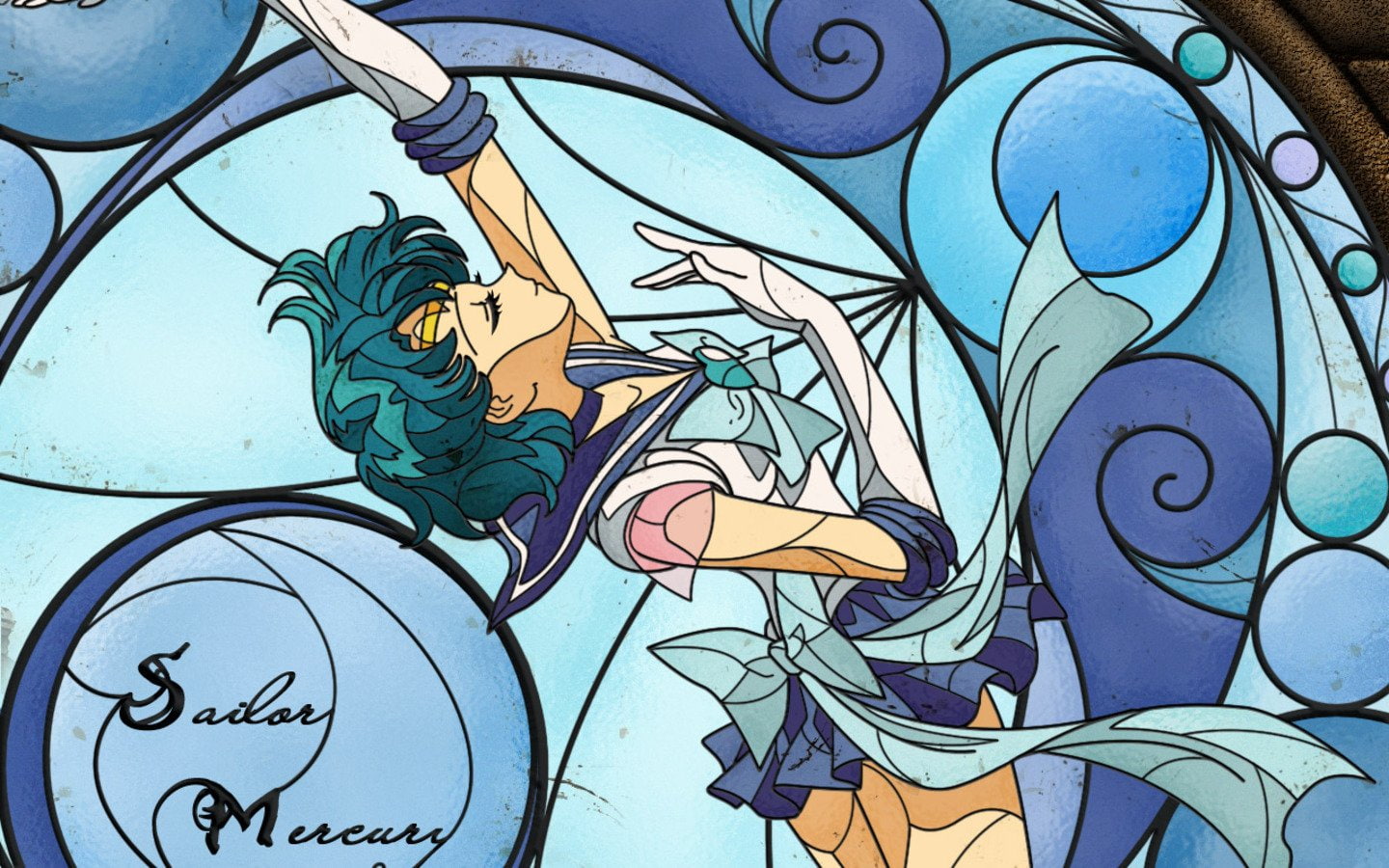 blue, sailor, uniforms, senshi, moon, mercury, hair, bishoujo, 720P, green, HD Wallpaper