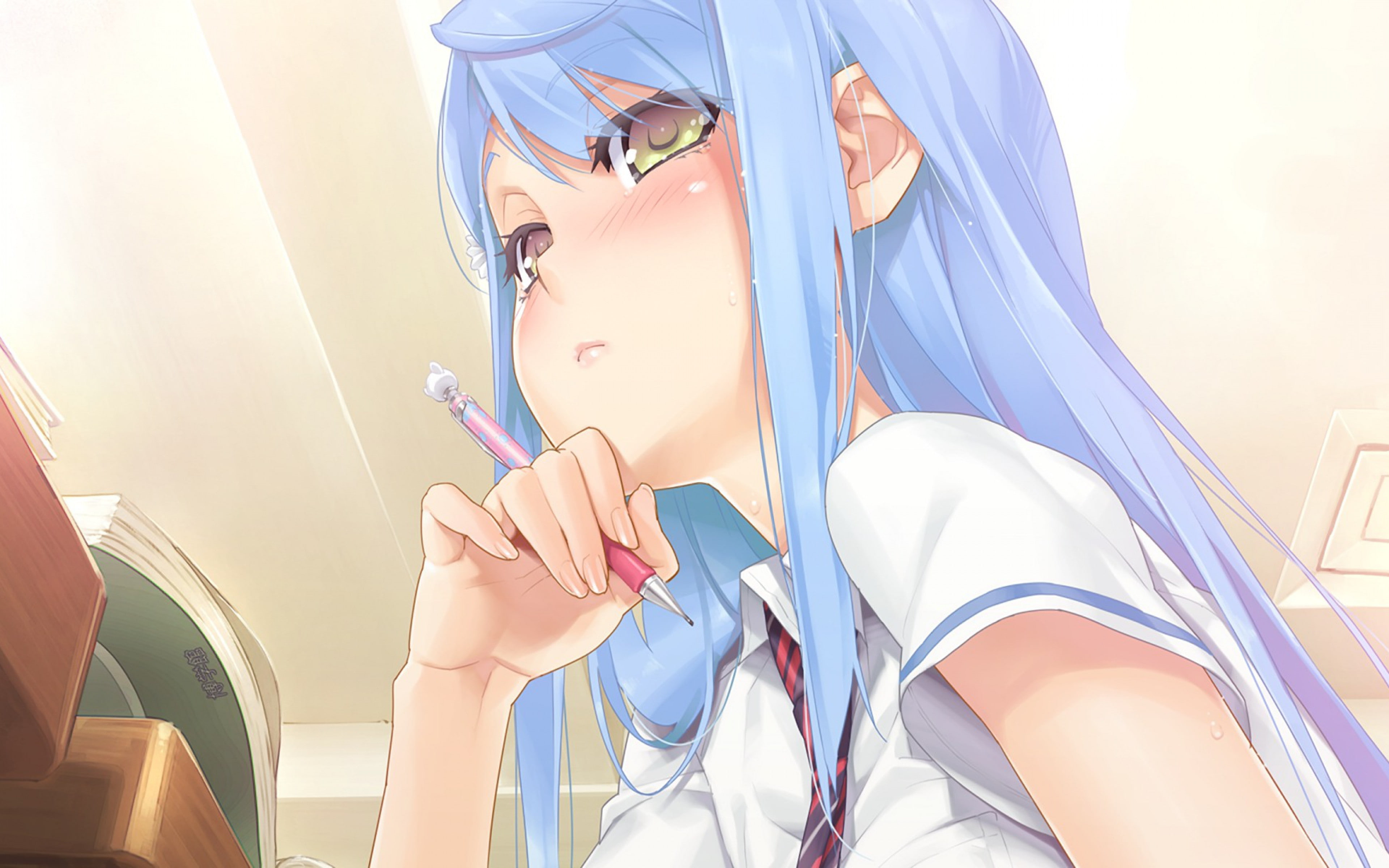 sawatari shizuku backgrounds, 4K, bishoujo mangekyou, upscale, happoubi jin, download 3840x2400 happoubi jin, HD Wallpaper