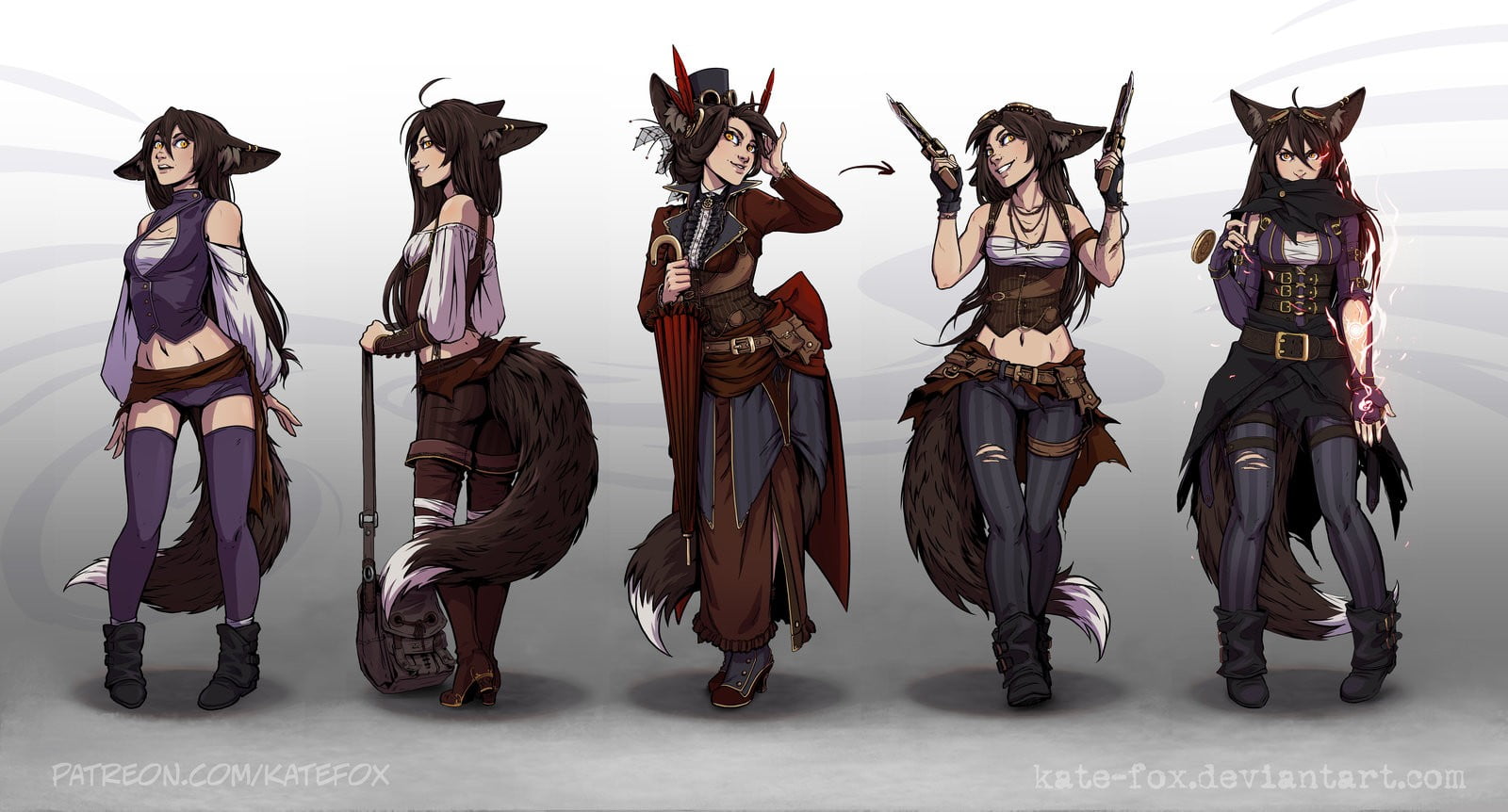 white background, fox girl, art and craft, mask - disguise, front view, performance, witch, indoors, clothing, arts culture and entertainment, full length, HD Wallpaper