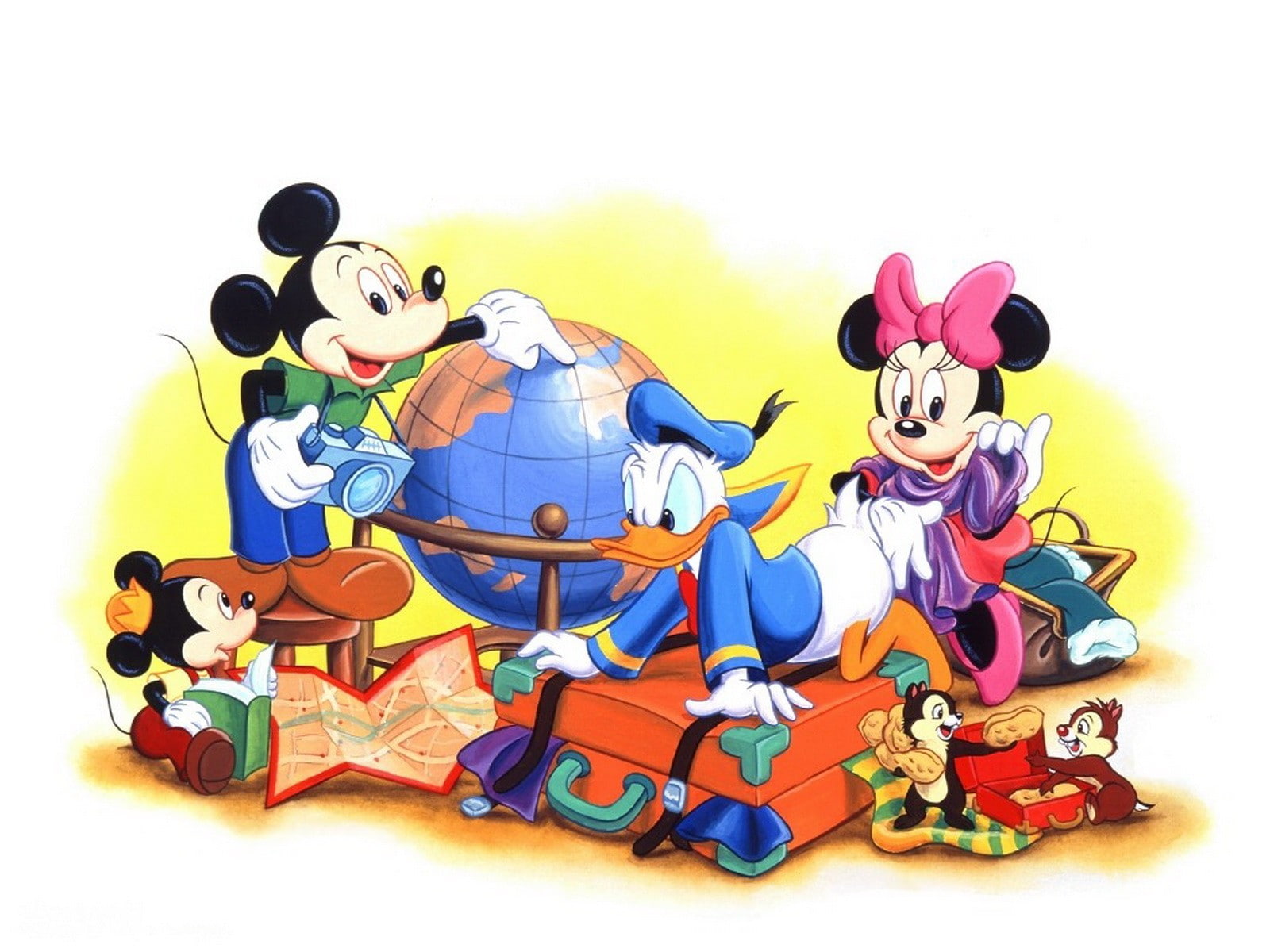company, cartoons, disney, duck, mickey, donald, mouse, minnie, 720P, HD Wallpaper